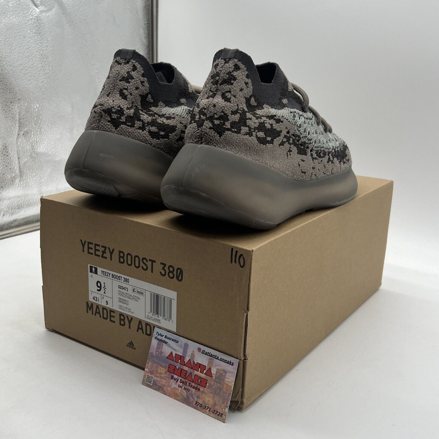 Size 9.5 - adidas Yeezy Boost 380 Stone Salt Grey Black (GZ0472)