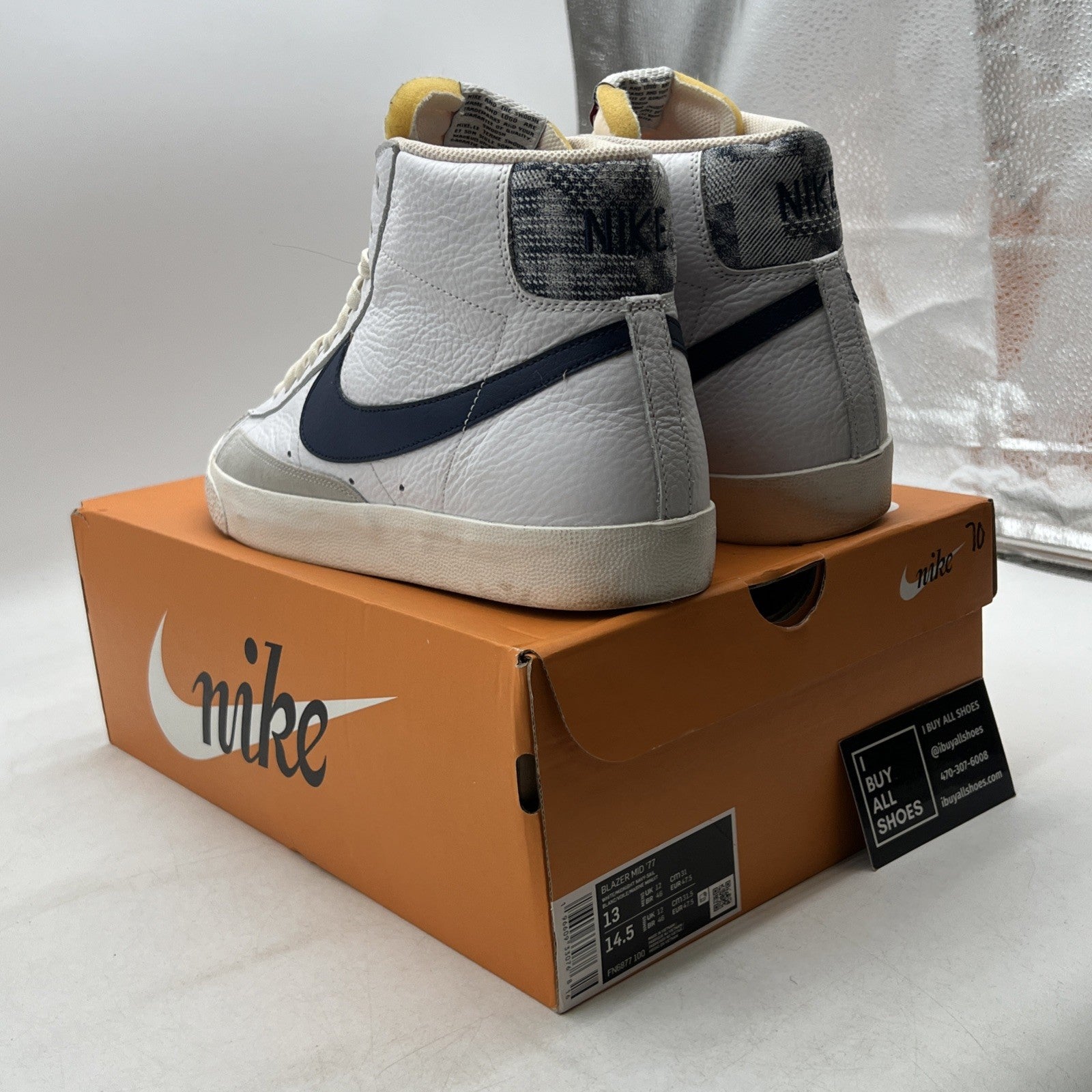 Size 13 - Nike Blazer '77 Mid Washed Denim (FN6877-100)