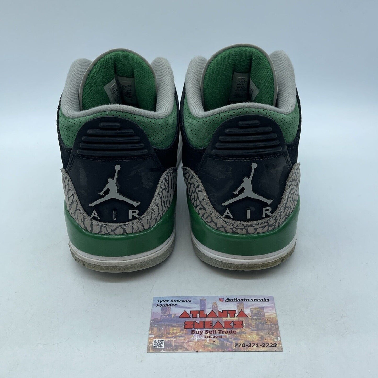 Size 10.5 - Jordan 3 Retro Mid Pine Green Black Grey Suede Leather (CT8532-030)