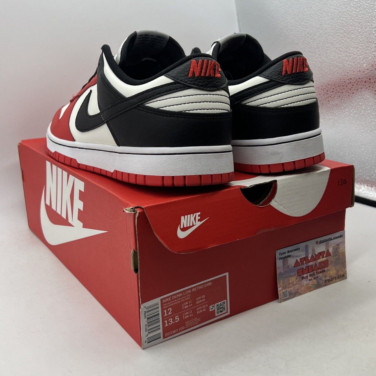 Size 12 - Nike Dunk Low EMB x NBA 75th Anniversary - Bulls 2021 (DD3363-100)