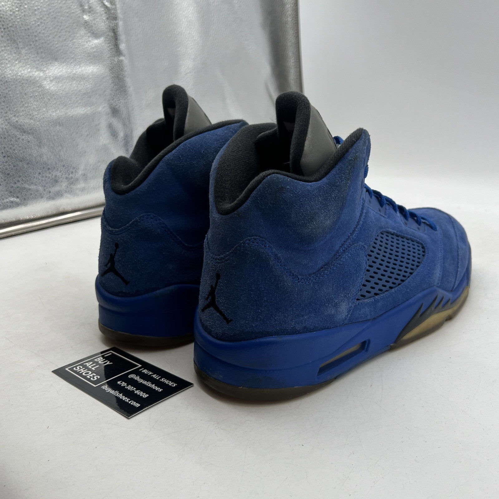 Size 12 - Air Jordan 5 Retro Blue Suede (136027-401)