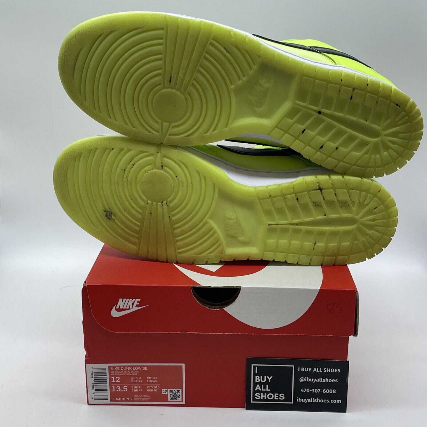 Size 12 - Dunk Low Volt Yellow Green White Orange Leather (FJ4610-702)