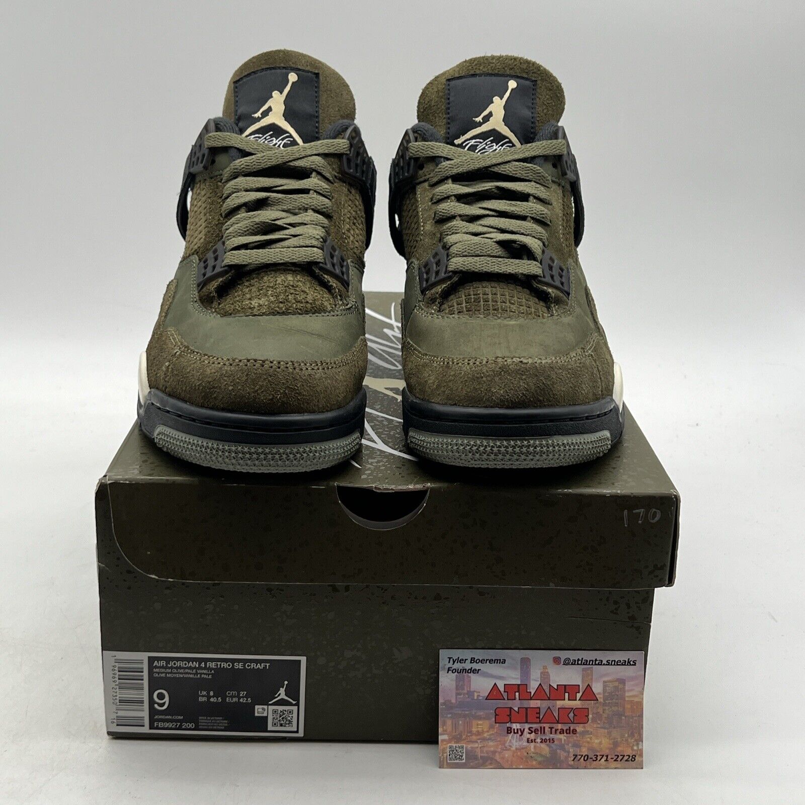 Size 9 - Jordan 4 SE Retro Low Craft - Olive (FB9927-200)