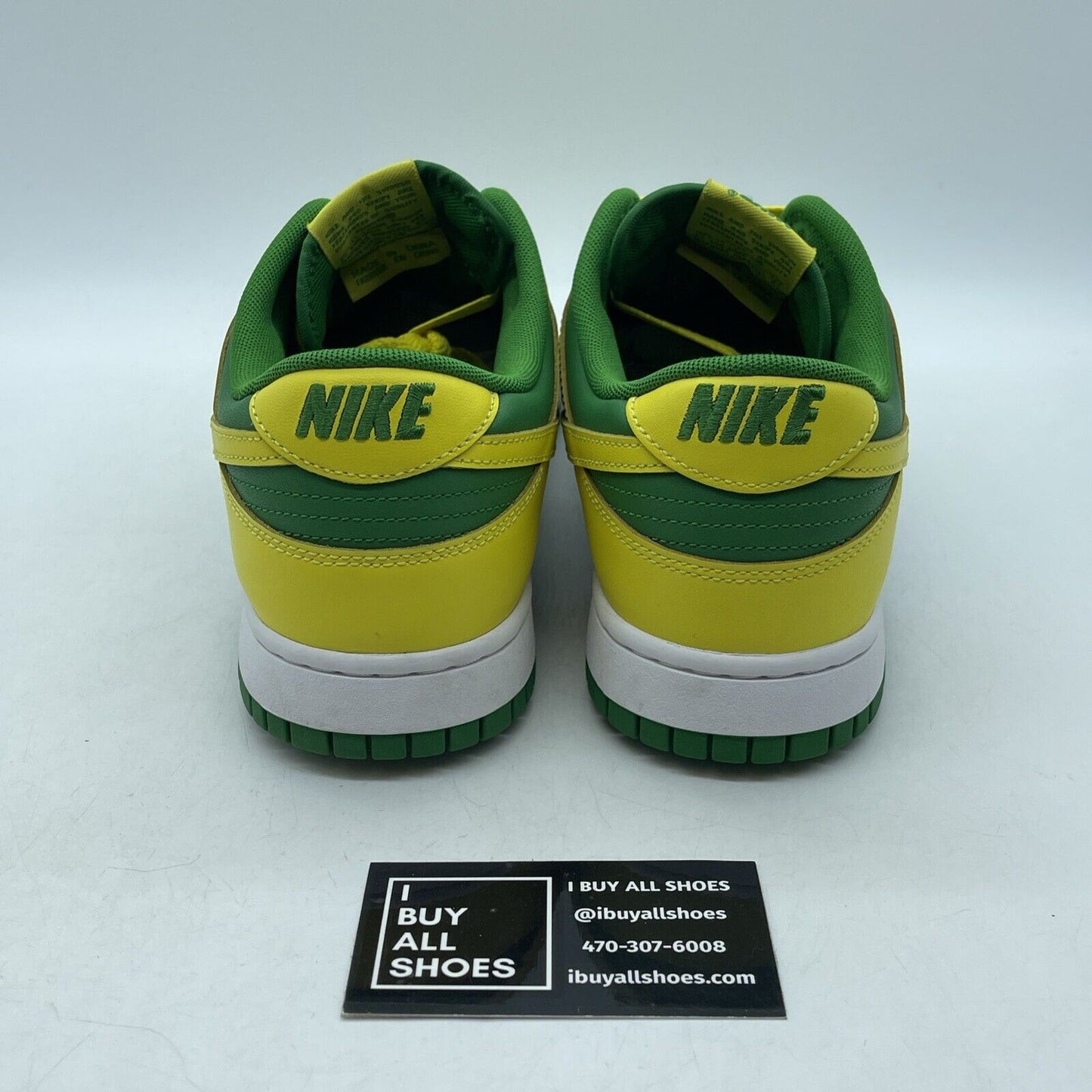 Size 10.5 - Nike Dunk Low Reverse Brazil Green Yellow White Leather (DV0833-300)