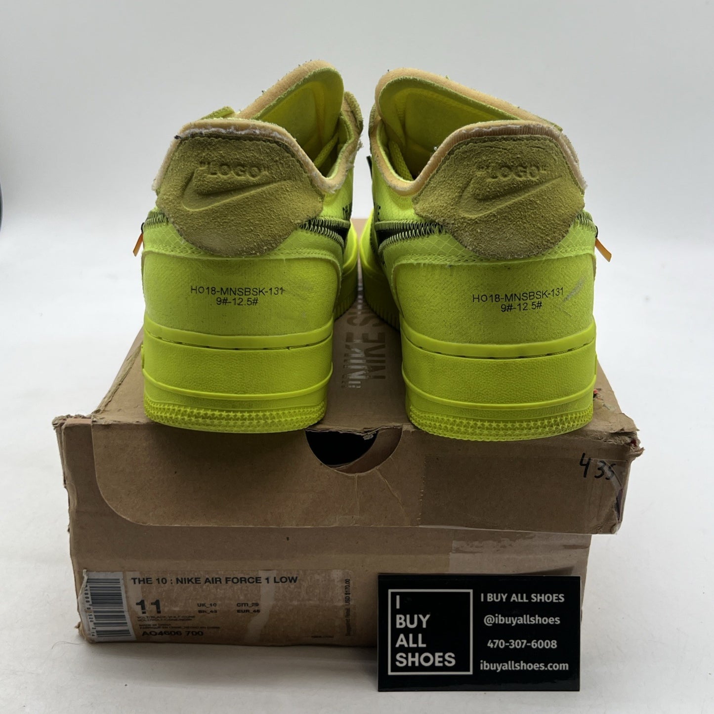 Size 11 - Nike Off-White x Air Force 1 Low Volt (AO4606-700)