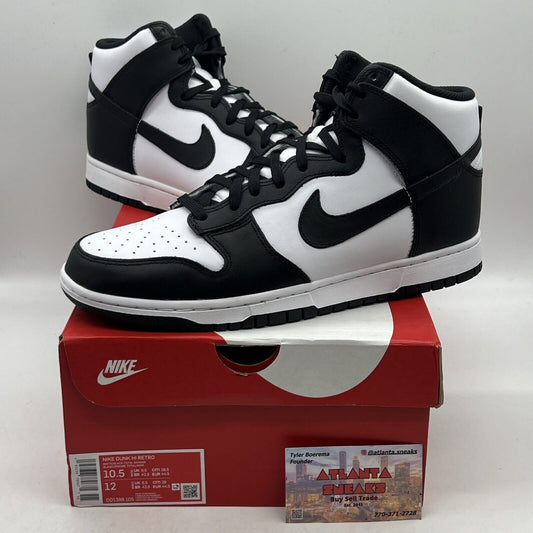 Size 10.5 - Nike Dunk High Black White Brand New Og All