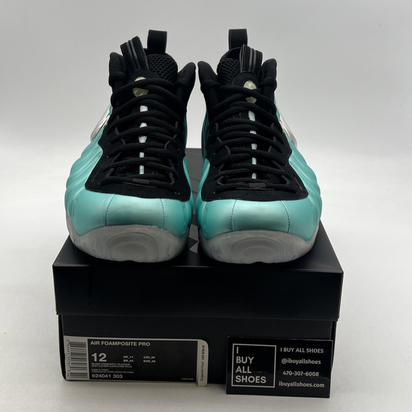 Size 12 - Nike Air Foamposite Pro Island Green (624041-303)