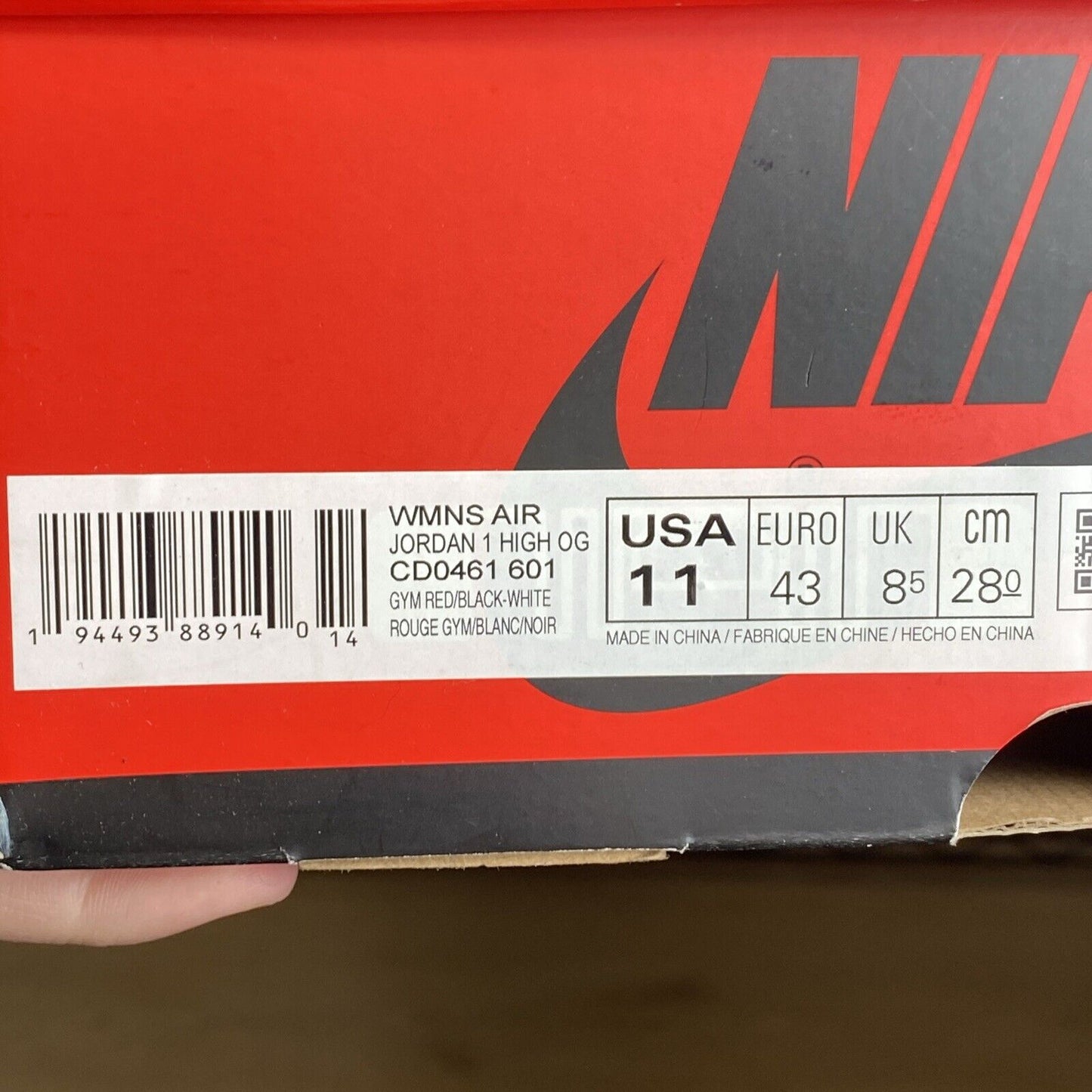 Size 11 - Air Jordan 1 Retro OG High Satin Red W
