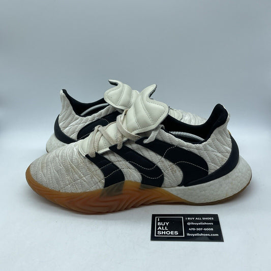 Size 13.5 - adidas Sobakov Boost Chalk Gum Brown Black Suede Leather (BD7674)