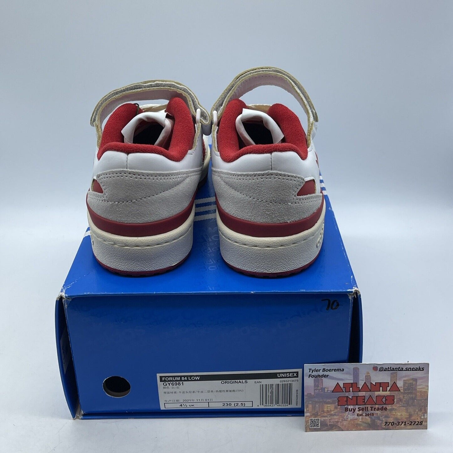 Size 5 - adidas Forum 84 Low Team Power Red White Tan (GY6981)