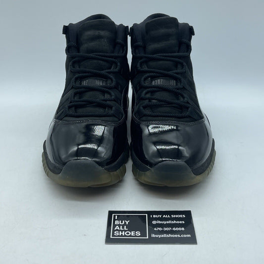 Size 10 - Jordan 11 Retro Cap and Gown Black Suede Leather (378037-005)