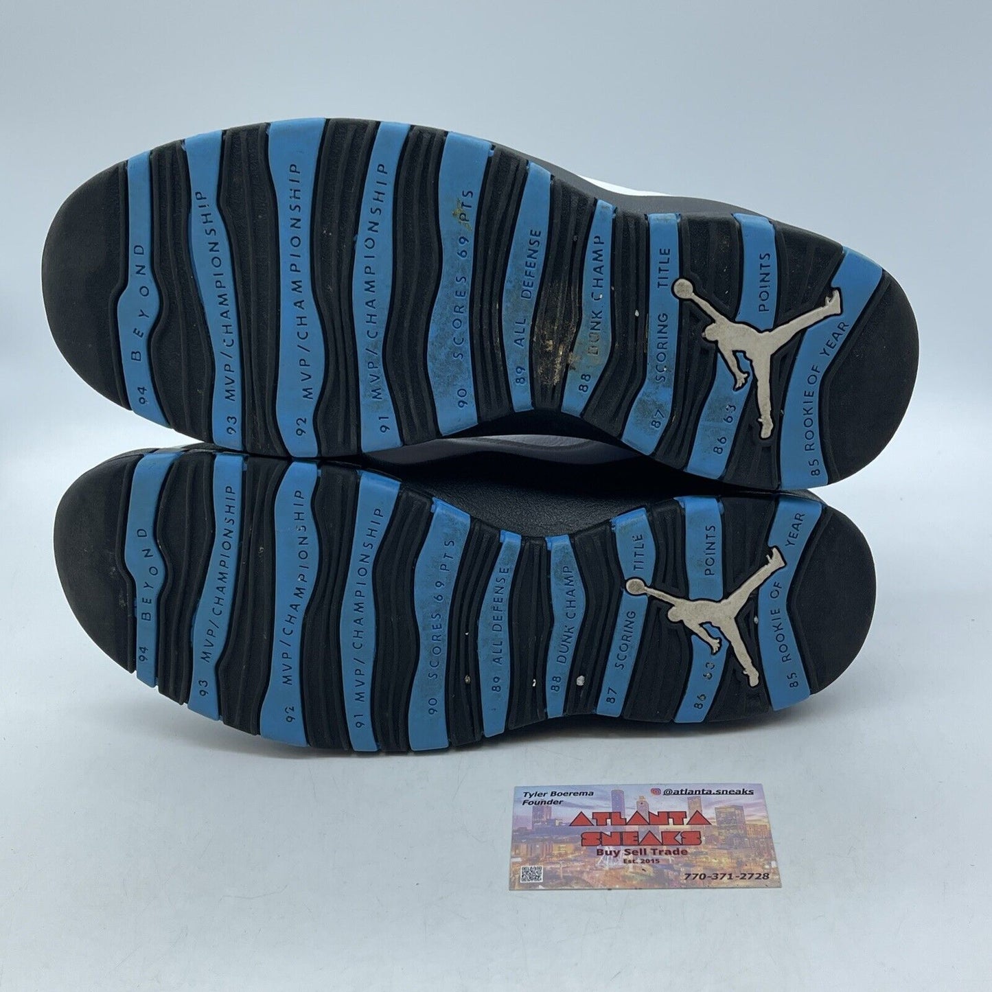 Size 10.5 - Air Jordan 10 Retro 2014 Powder Blue White Leather (310805-106)