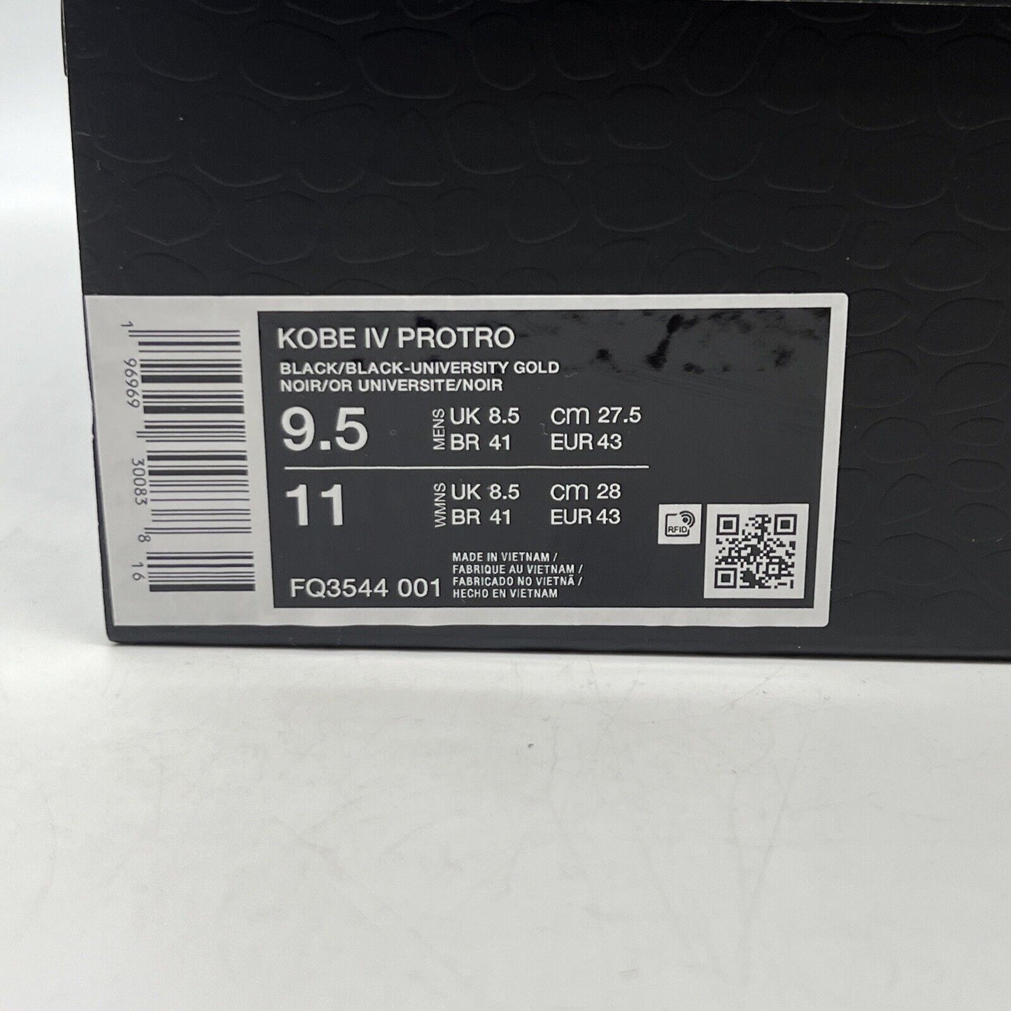 Size 9.5 - Nike Zoom Kobe IV Protro Low Black Mamba Brand New Og All
