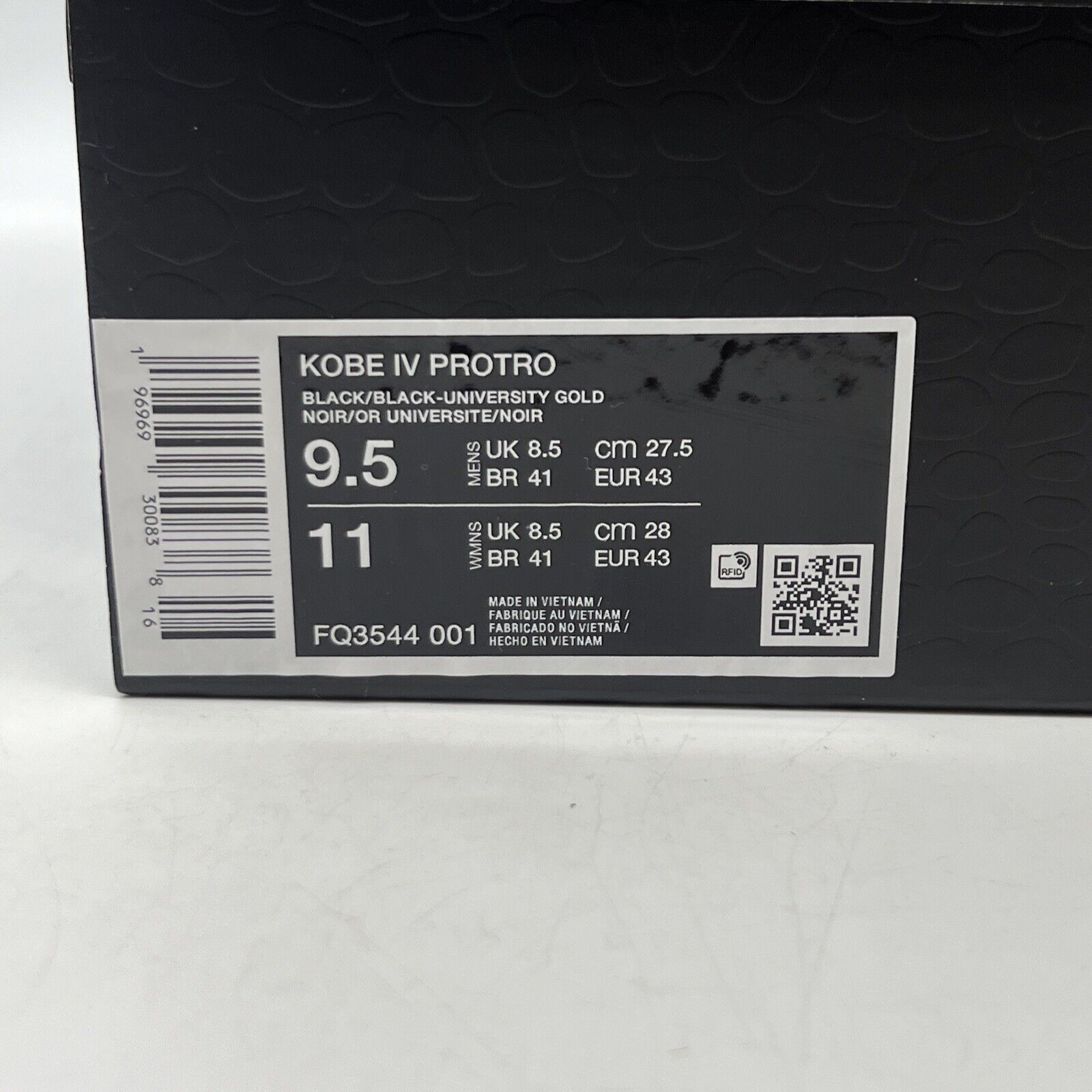 Size 9.5 - Nike Zoom Kobe IV Protro Low Black Mamba Brand New Og All