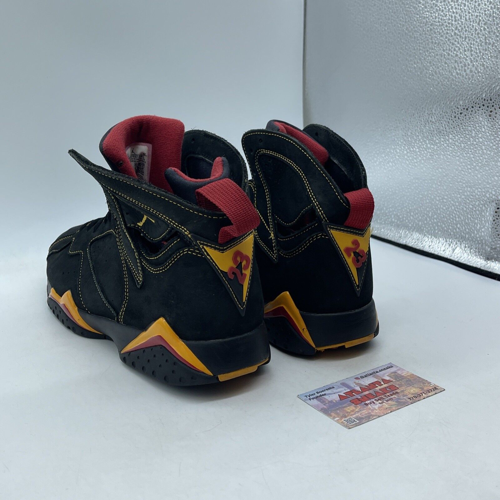 Size 10.5 - Jordan 7 Retro Citrus Yellow Black Suede Red Leather (CU9307-081)