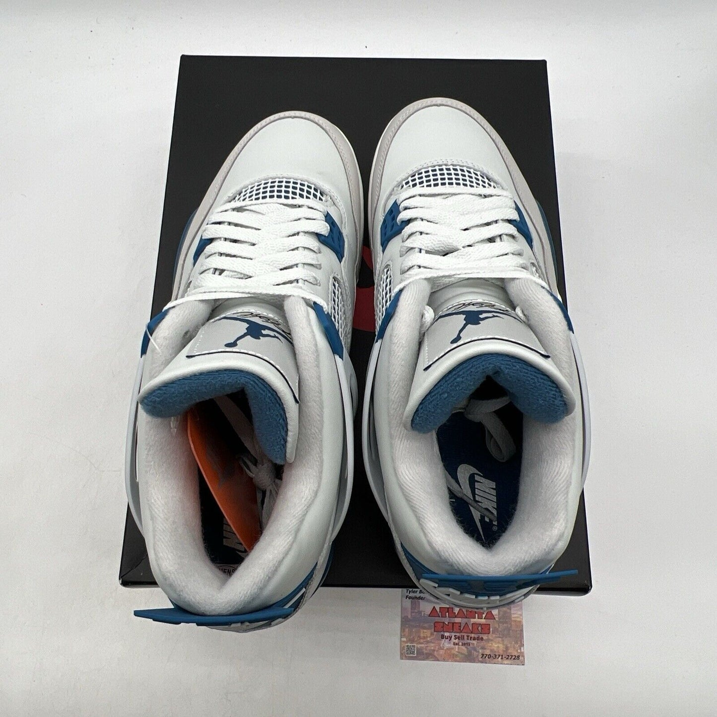 Size 11 - Air Jordan 4 Retro 2024 Military Blue White Leather (FV5029-141)