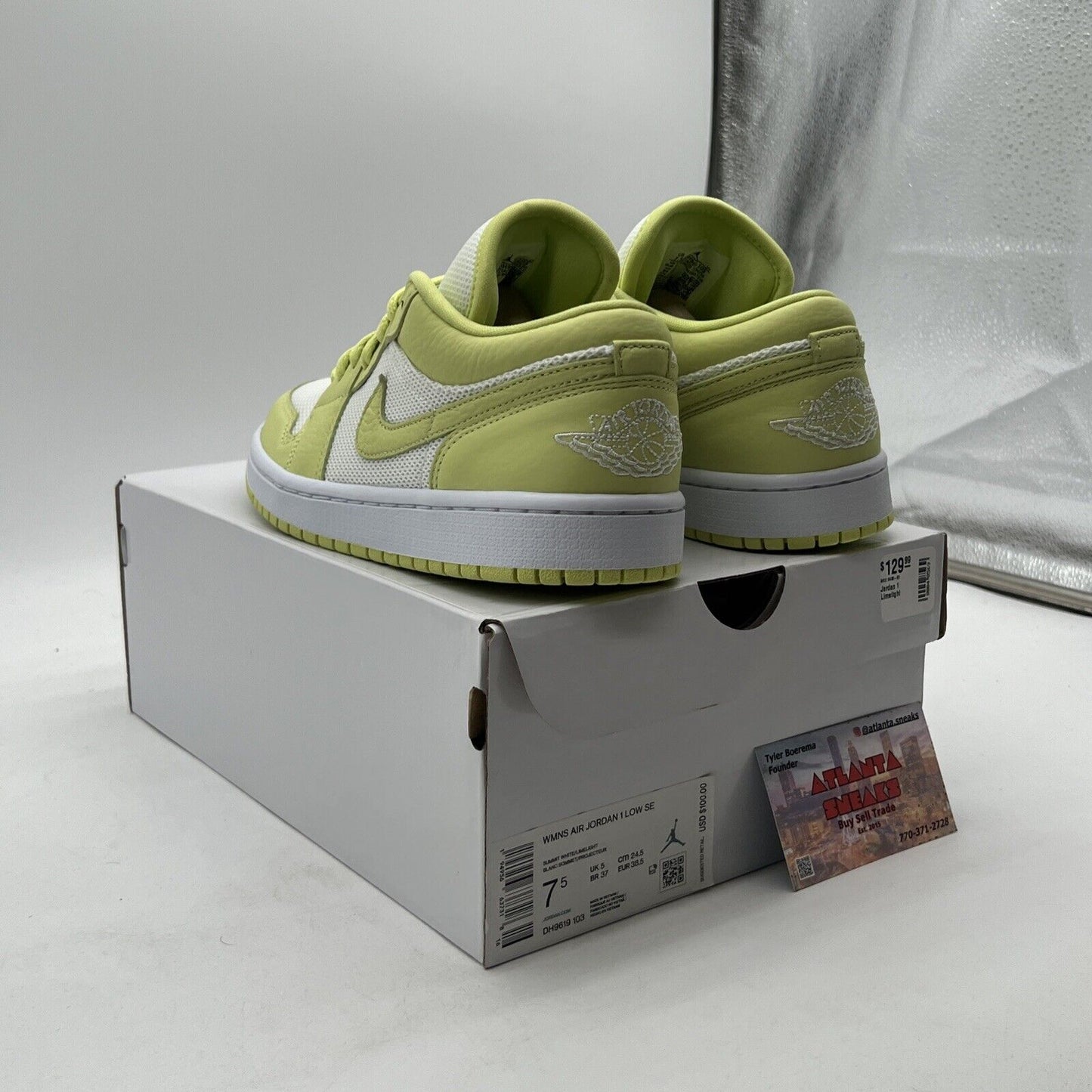 Size 7.5W - Air Jordan 1 Low Limelight (DH0619-103)