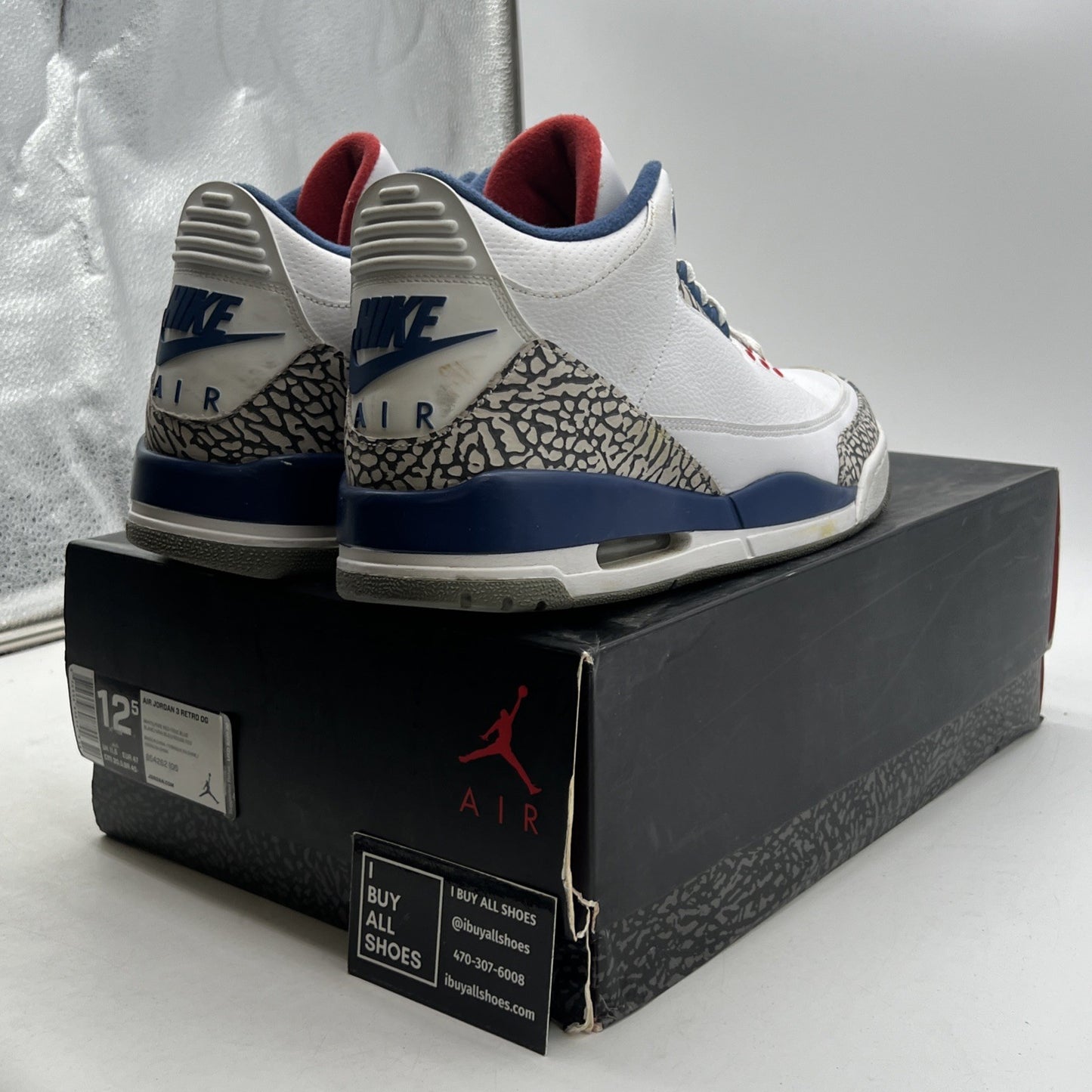 Size 12.5 - Air Jordan 3 Retro OG Mid True Blue (854262-106)