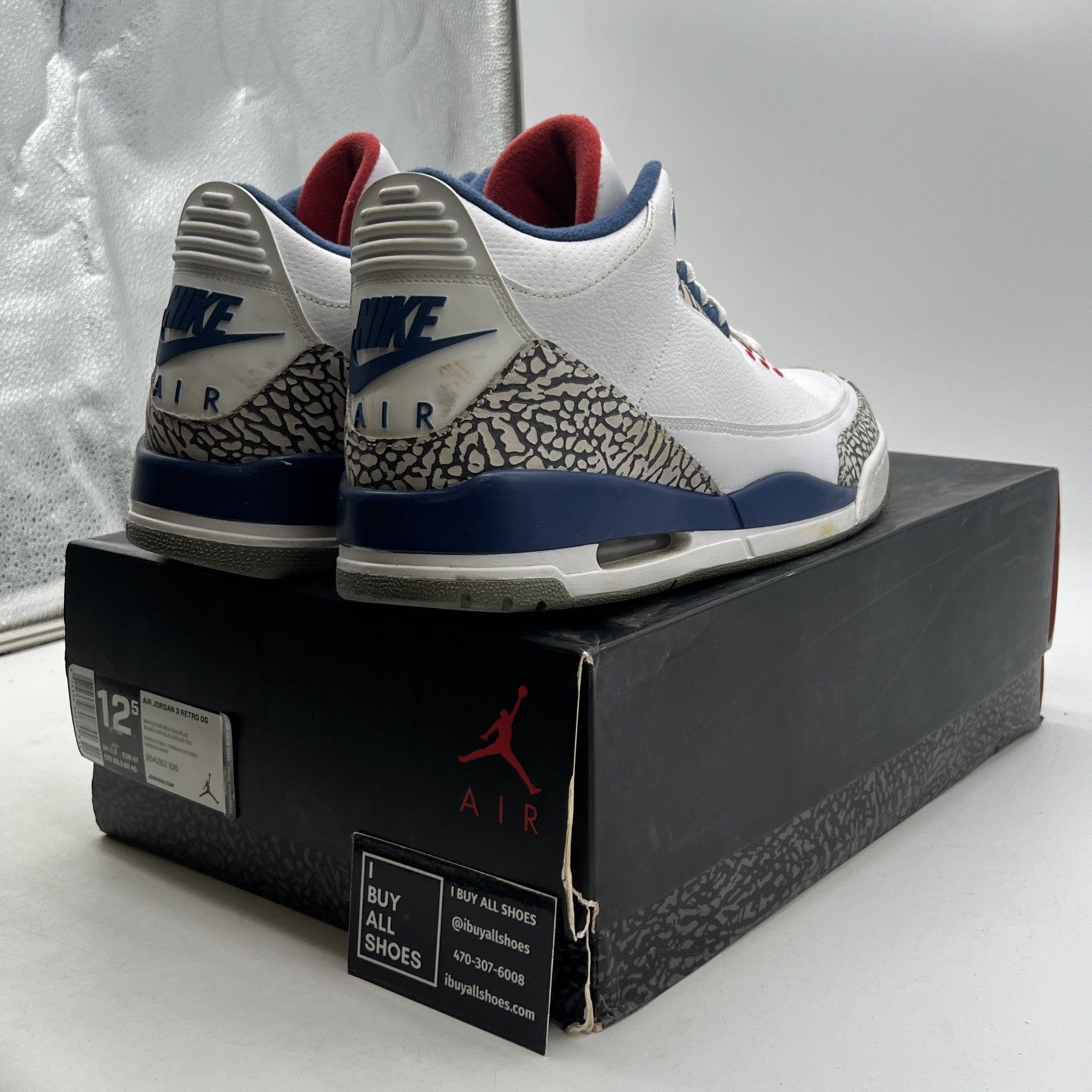 Size 12.5 - Air Jordan 3 Retro OG Mid True Blue (854262-106)