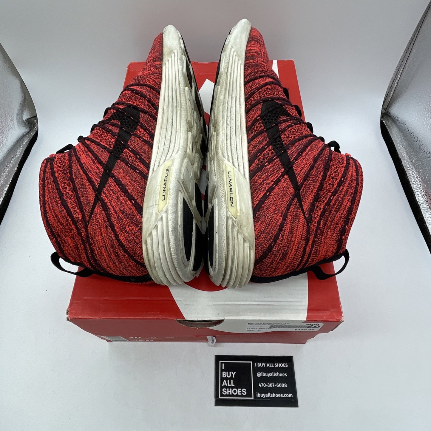 Size 10 - Nike Lunar Flyknit Chukka Red (554969-606)