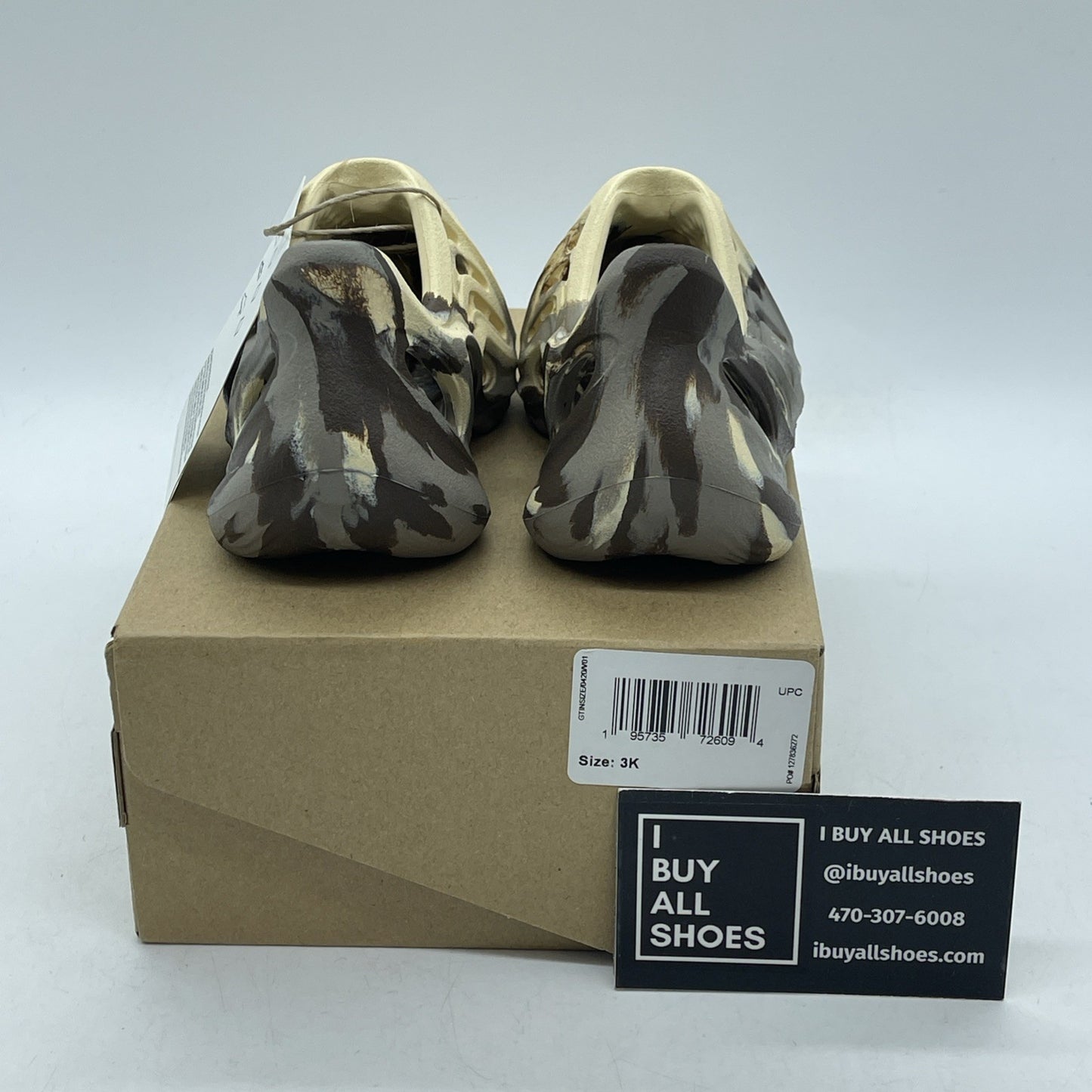 Size 3K - adidas  Yeezy Foam Runner Brown Rubber (GY116)