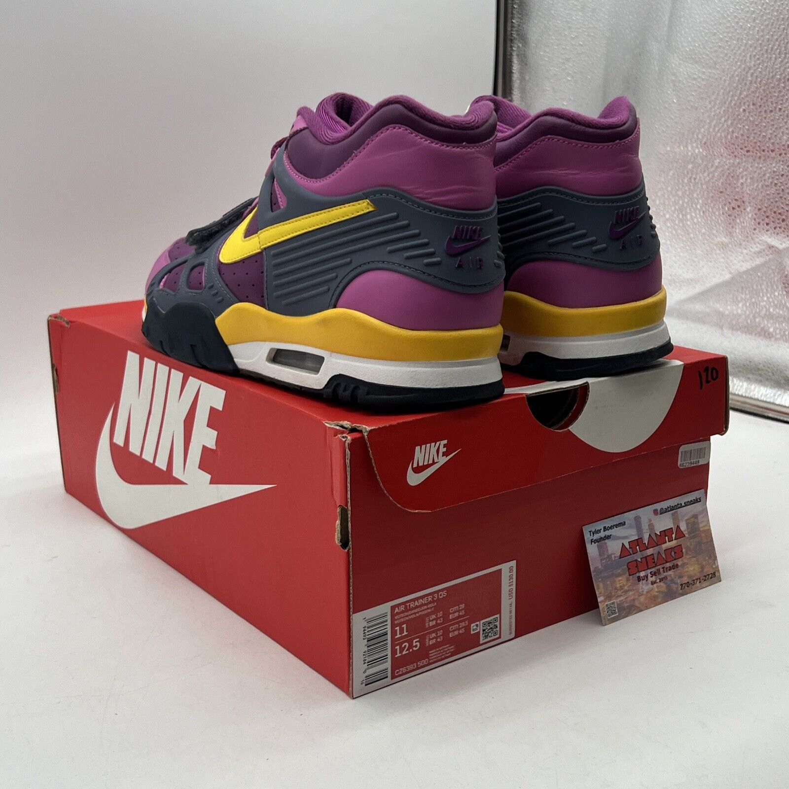 Size 11 - Nike Air Trainer 3 Retro 2020 Viotech Yellow Purple (CZ6393-500)