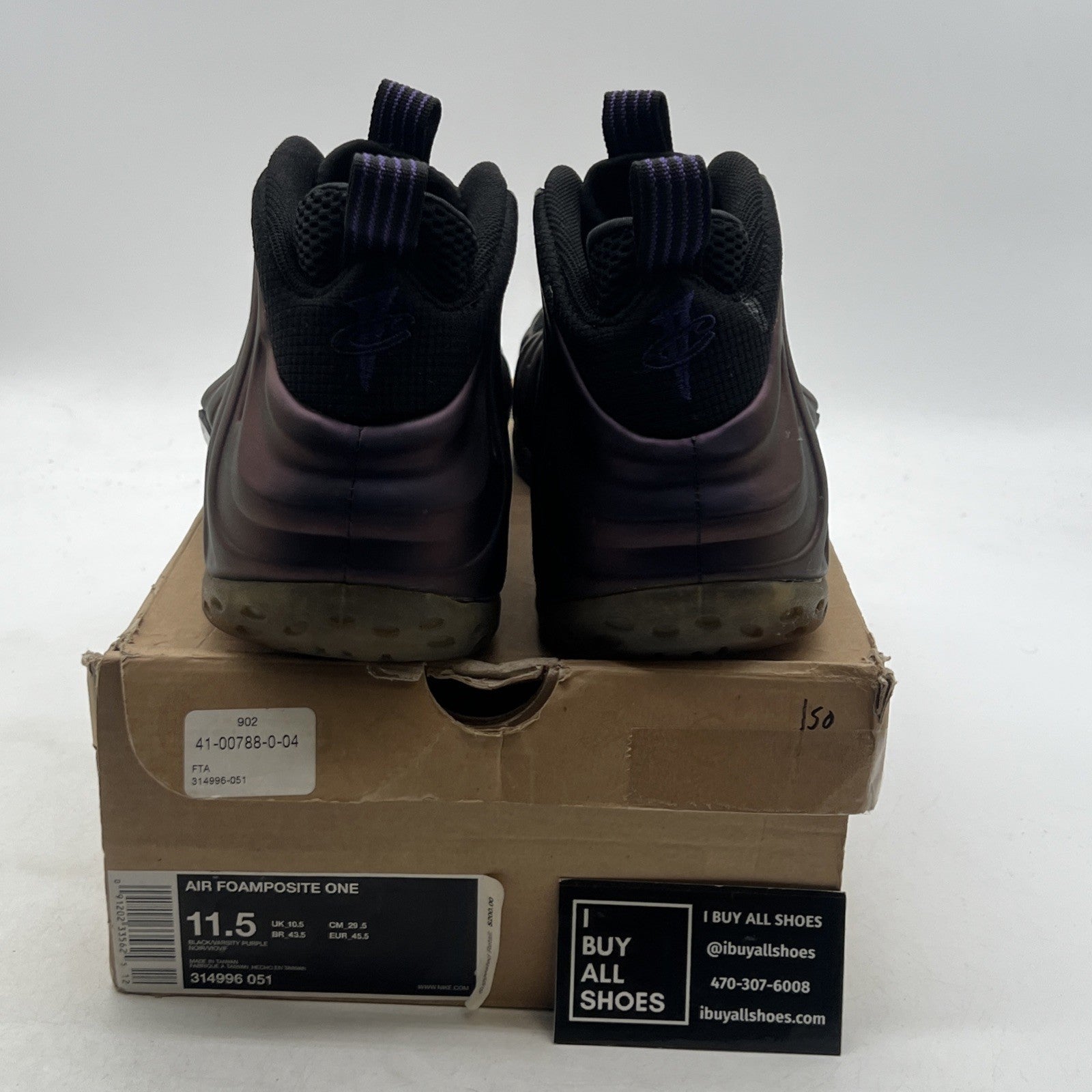 Size 11.5 - Nike Air Foamposite One 2010 Eggplant (314996-051)