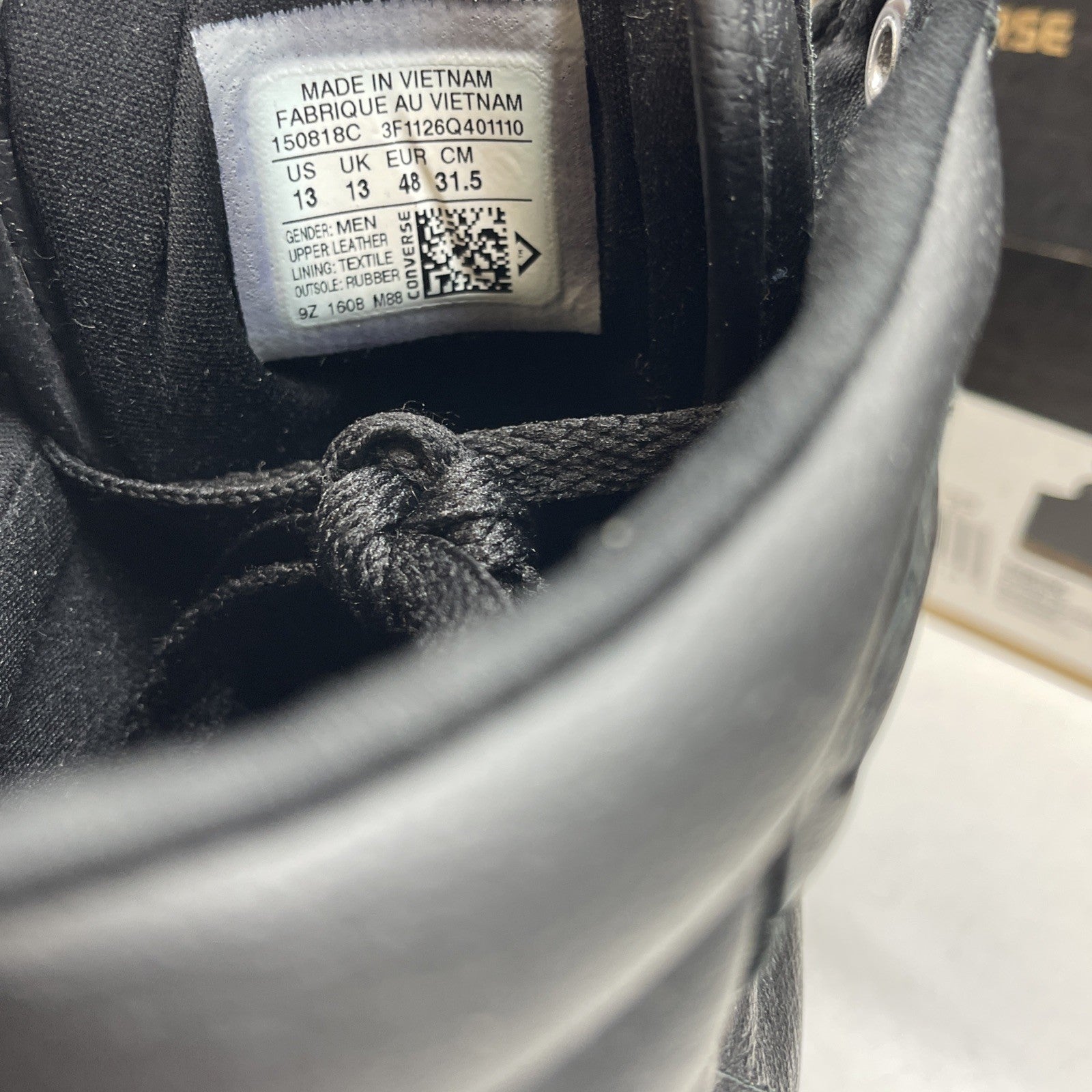 Size 13 - converse all star Black Leather (15081C)