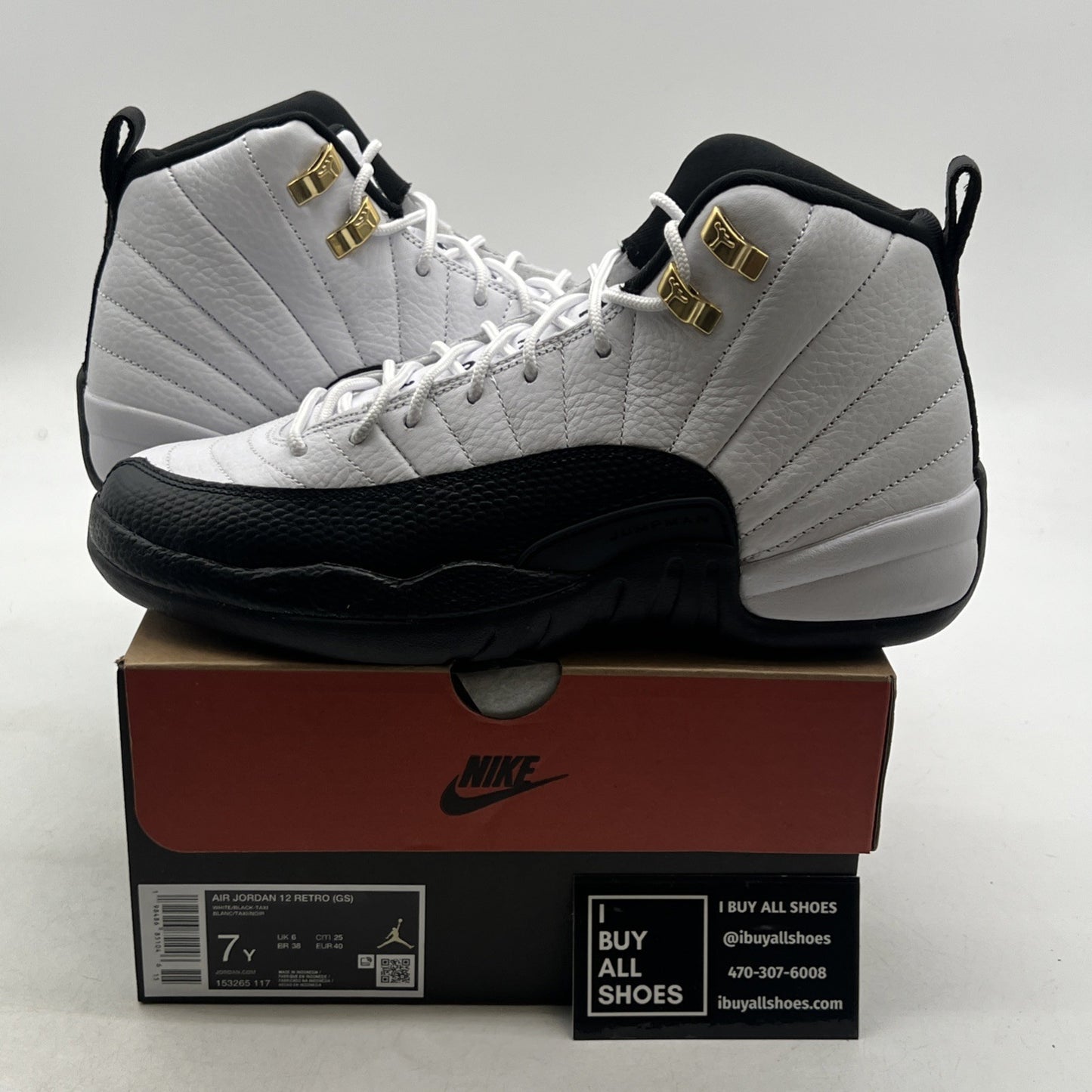 Size 7Y- Air Jordan 12 Retro 2025 Taxi (153265-117)