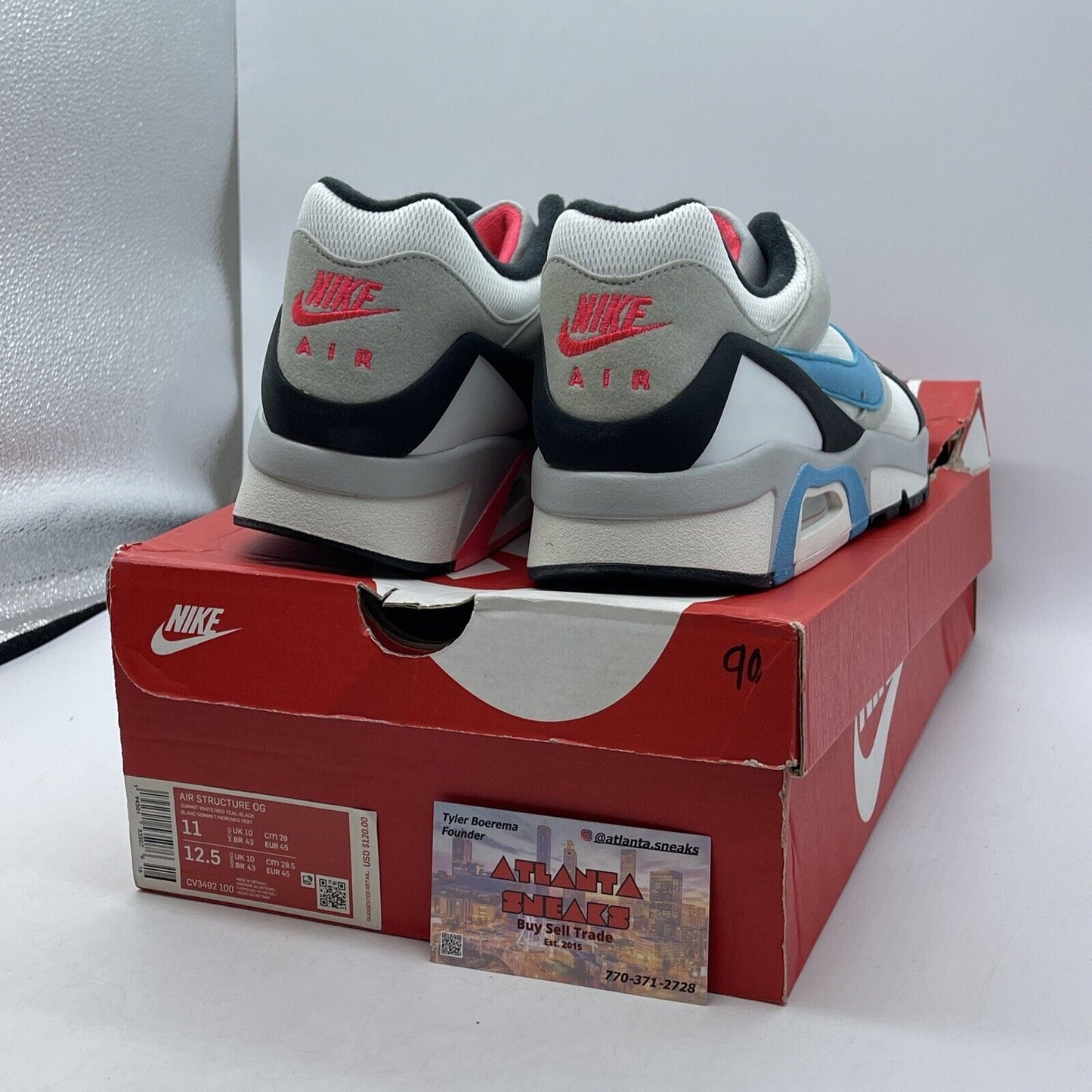 Size 11 - Nike Air Structure Triax 91 OG 2021 Neo Teal Suede Leather (CV3492-100