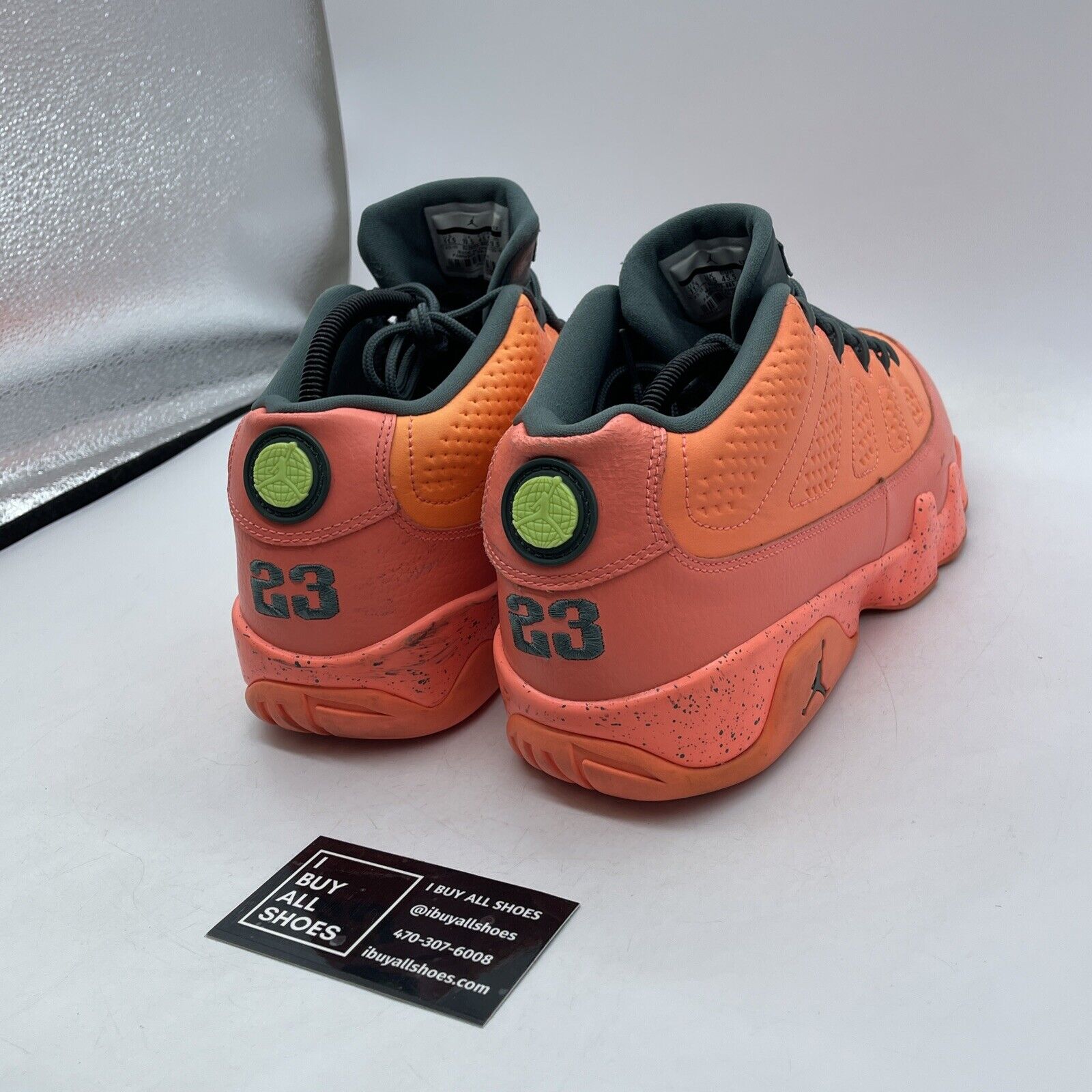 Size 11.5 - Air Jordan 9 Low Bright Mango Orange Grey Leather Suede (832822-805)