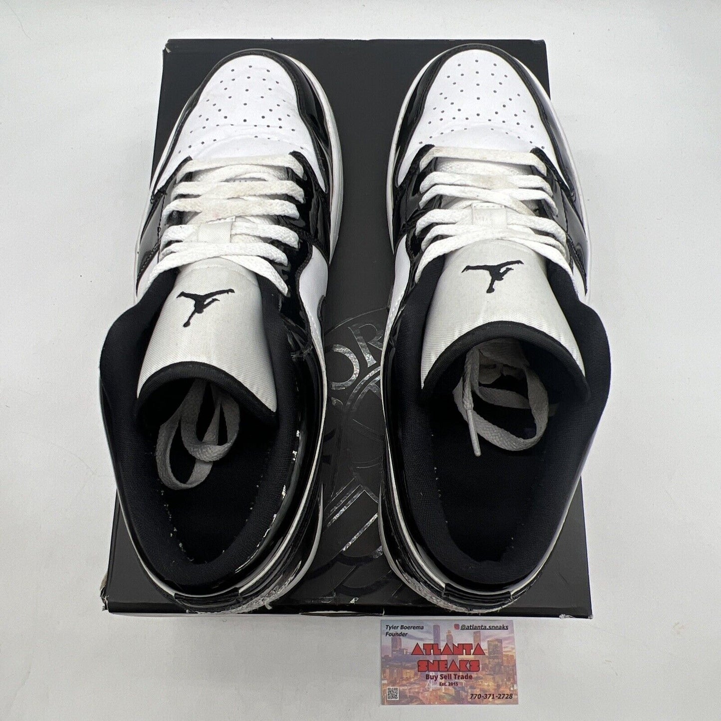 Size 11 - Jordan 1 Low SE Concord Black White Leather Icey (DV1309-100)