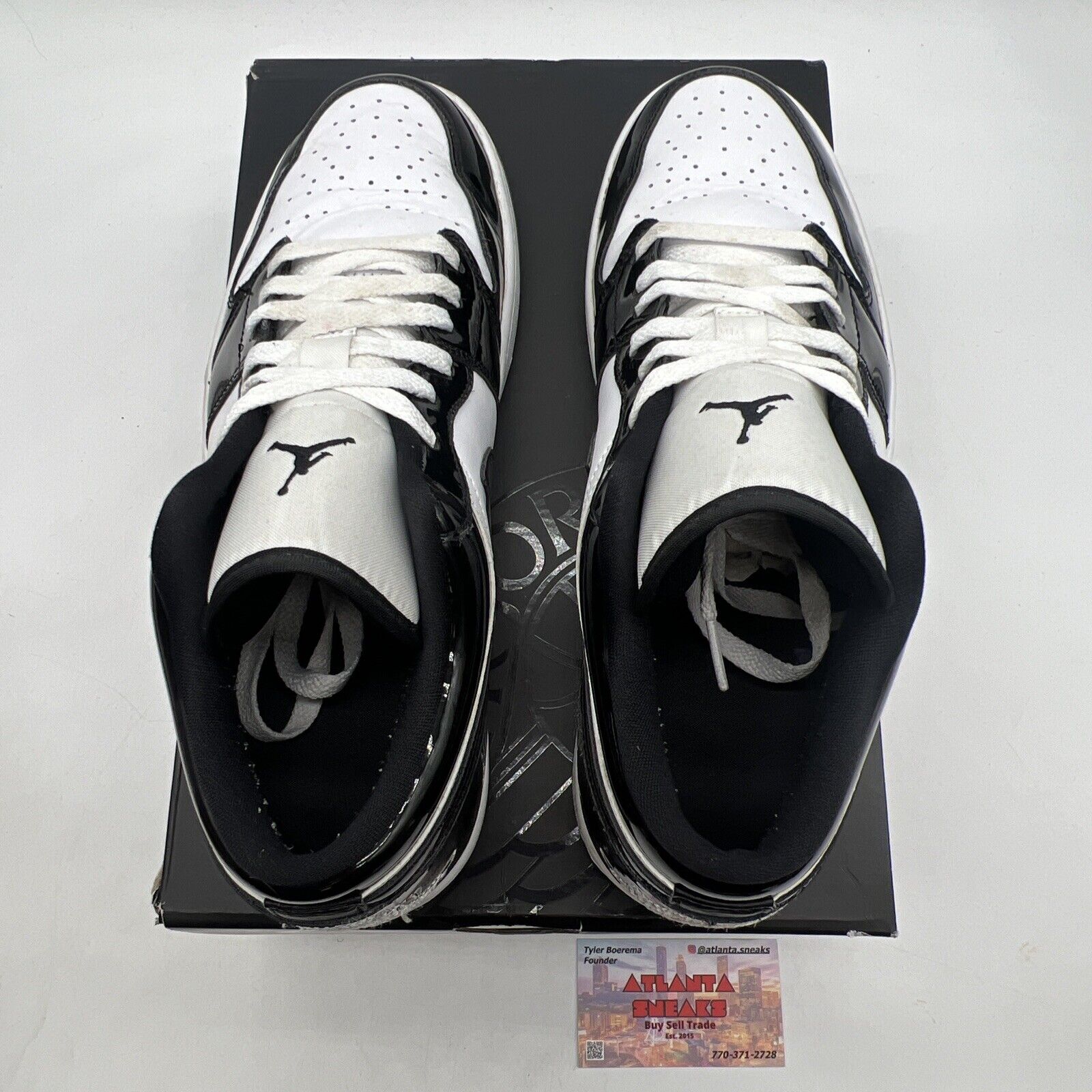 Size 11 - Jordan 1 Low SE Concord Black White Leather Icey (DV1309-100)
