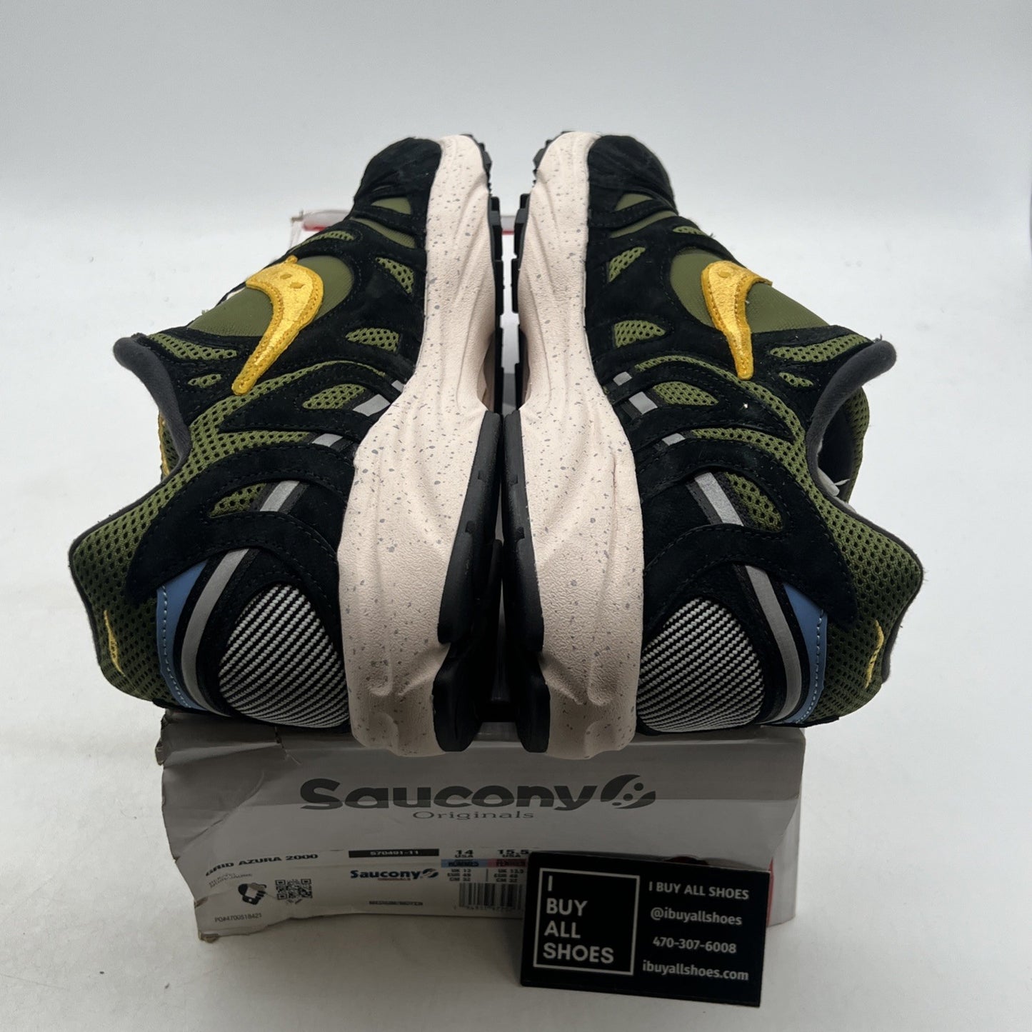 Size 14 - Saucony Grid Azura 2000 Black Yellow (S70491-11)
