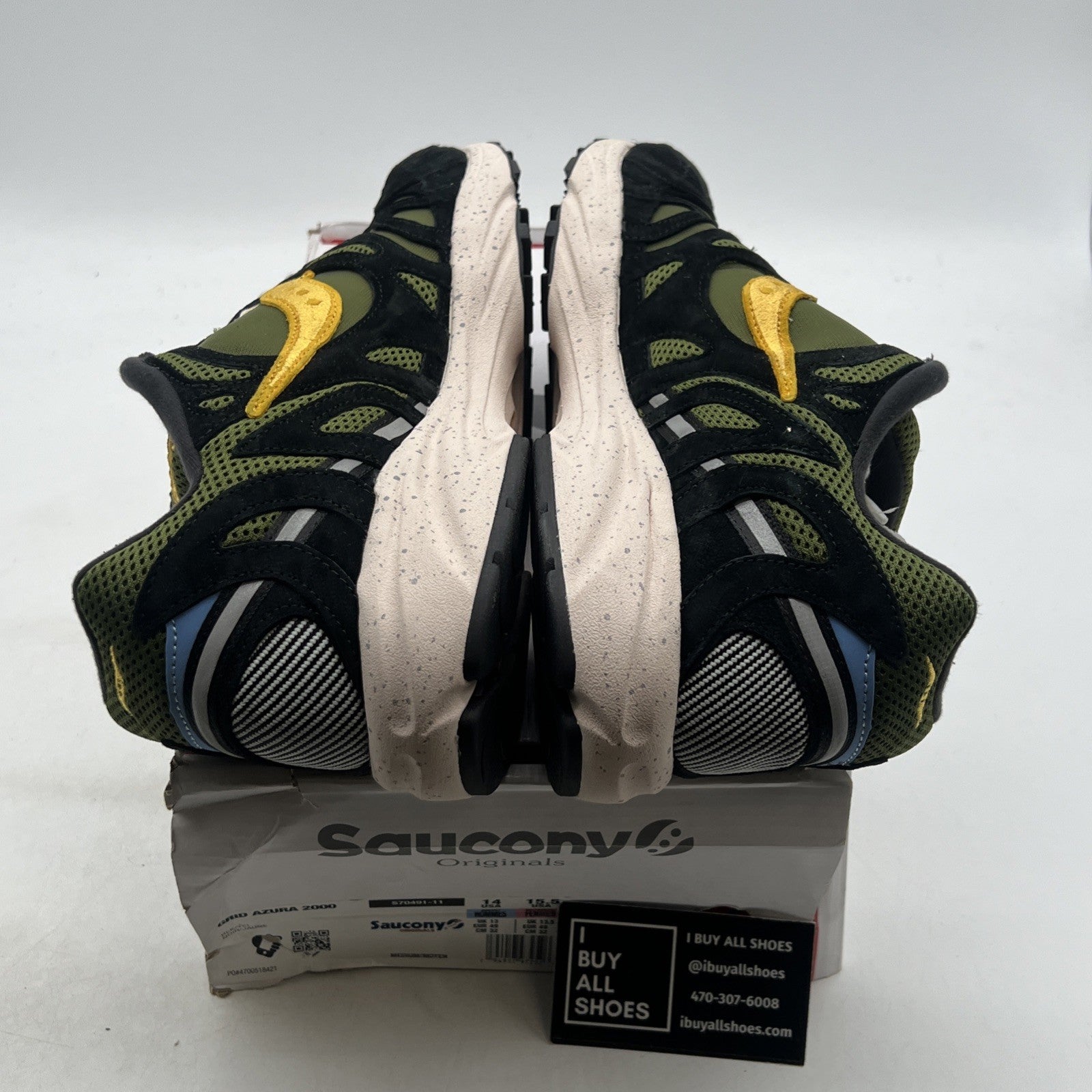 Size 14 - Saucony Grid Azura 2000 Black Yellow (S70491-11)