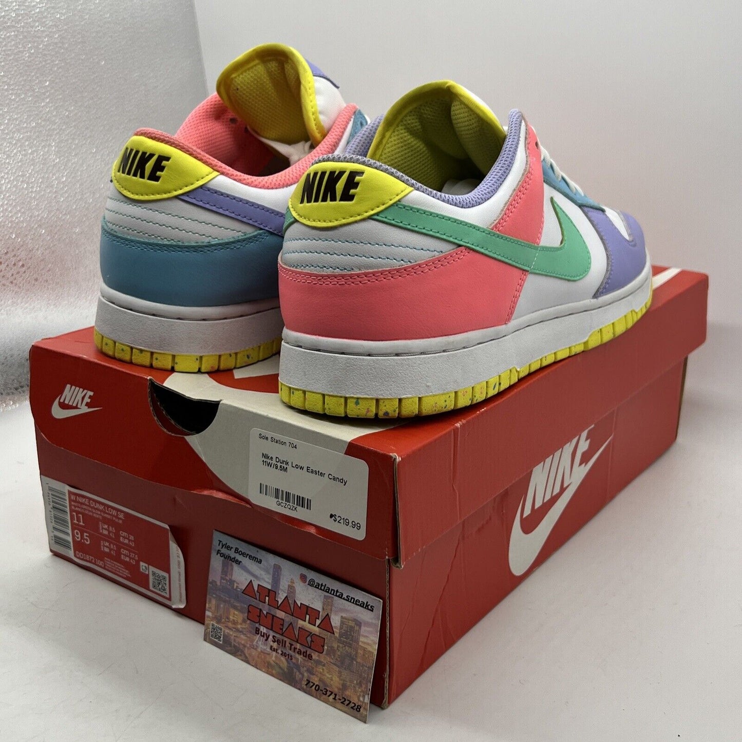 Size 11 - Nike Dunk SE Low Candy W Blue Purple Pink Yellow White (DD1872-100)