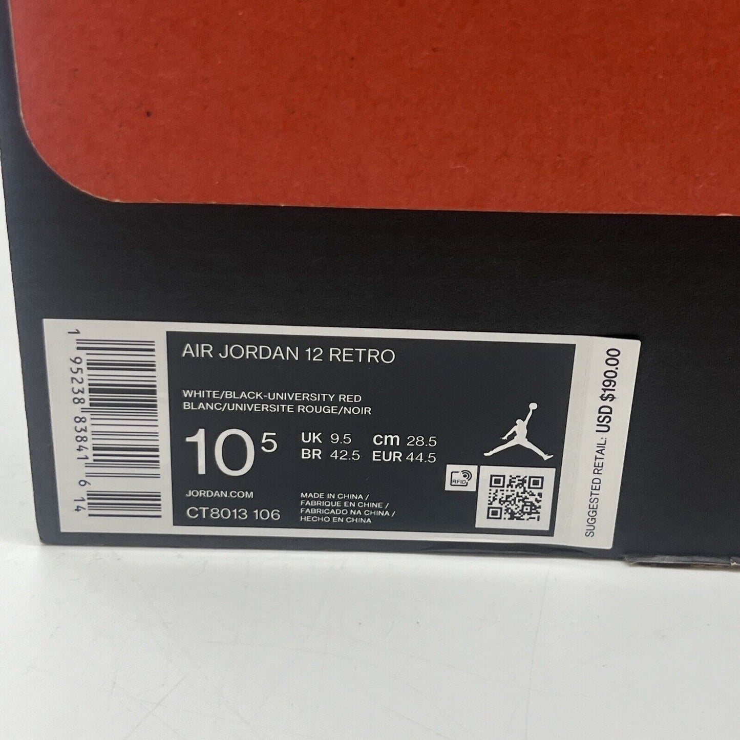 Size 10.5 - Jordan 12 Retro Twist 2021 Brand New Og All White Black Red