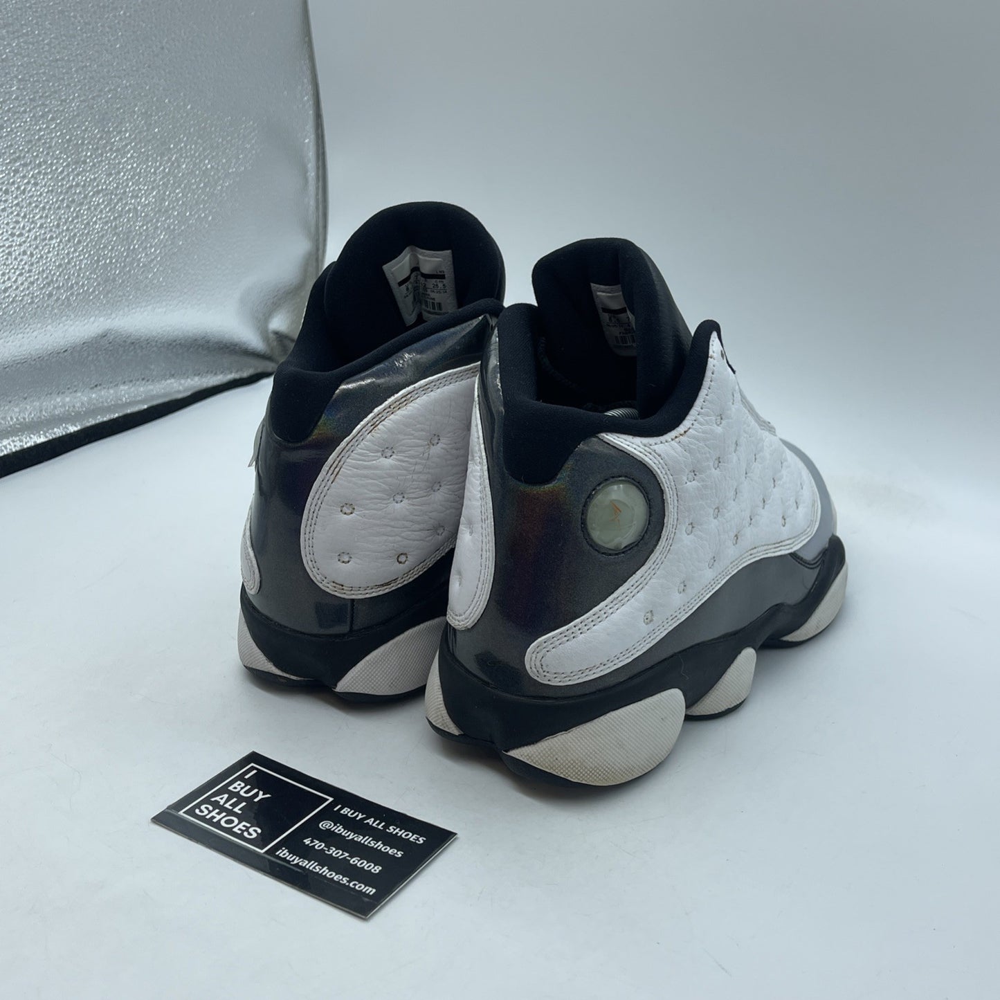 Size 8.5 - Air Jordan 13 Retro Barons White Leather Black (414571-115)