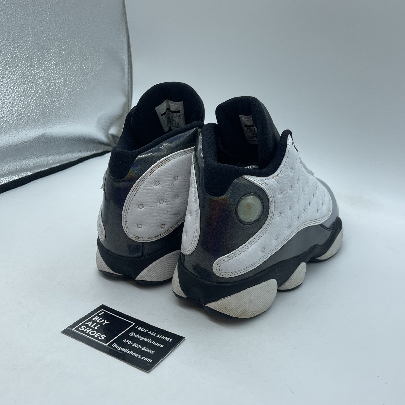 Size 8.5 - Air Jordan 13 Retro Barons White Leather Black (414571-115)