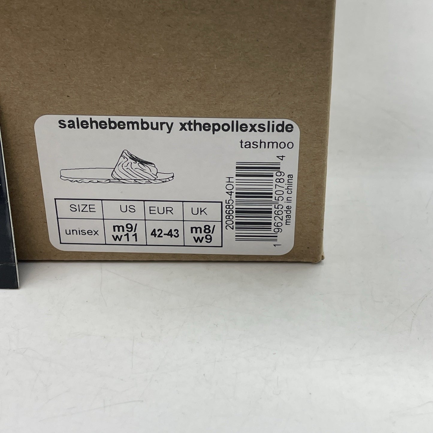 Size 11 - SALEHE BEMBURY X POLLEX SLIDES Blue Rubber (208685-4OH)