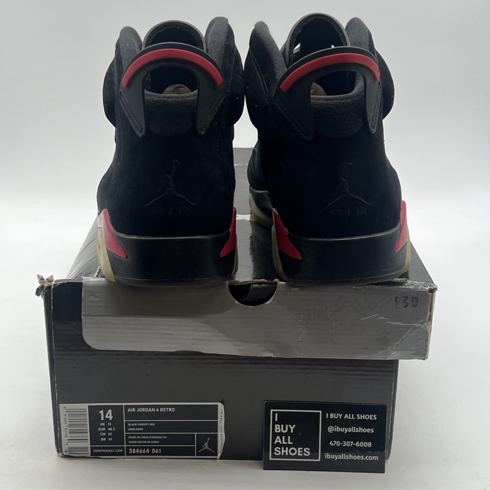 Size 14 - Air Jordan 6 Retro 2010 Varsity Red (384664-061)