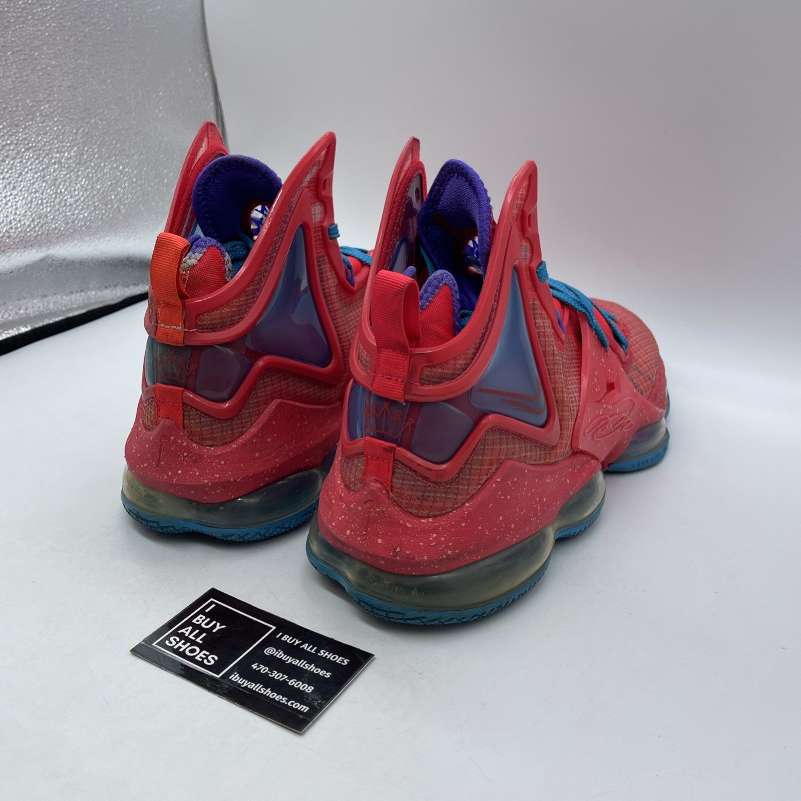 Size 11.5 - Nike LeBron 19 King's Crown Blue Red Leather (CZ0203-600)