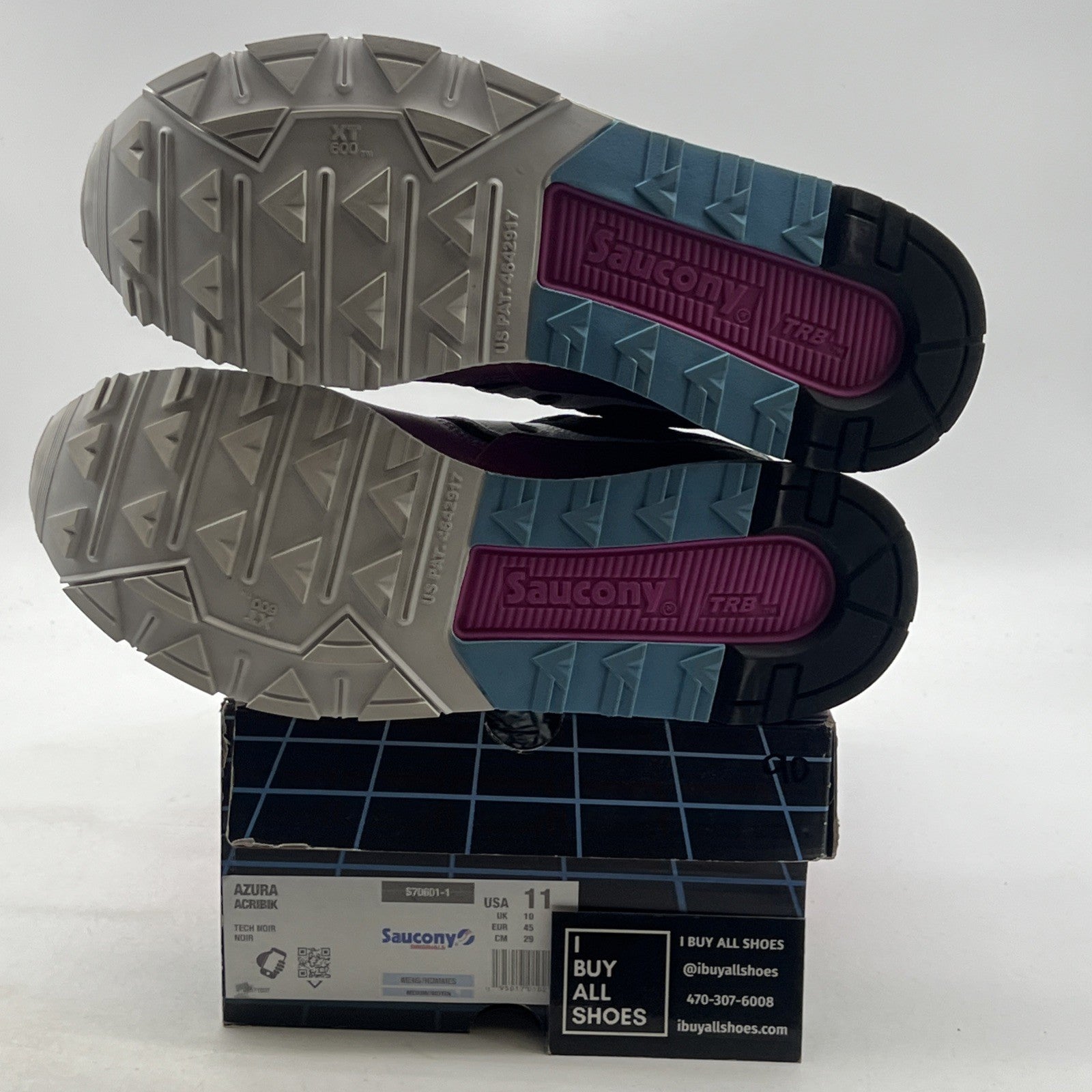 Size 11 - Acribik X Saucony Azura Tech Noir Black White (S70601-1)