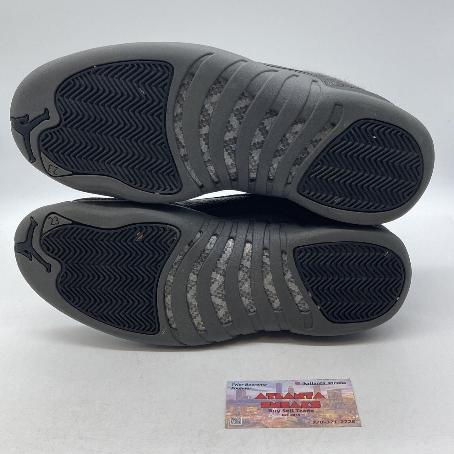 Size 10.5 - Air Jordan 12 Retro Wool Black Grey (852627-003)