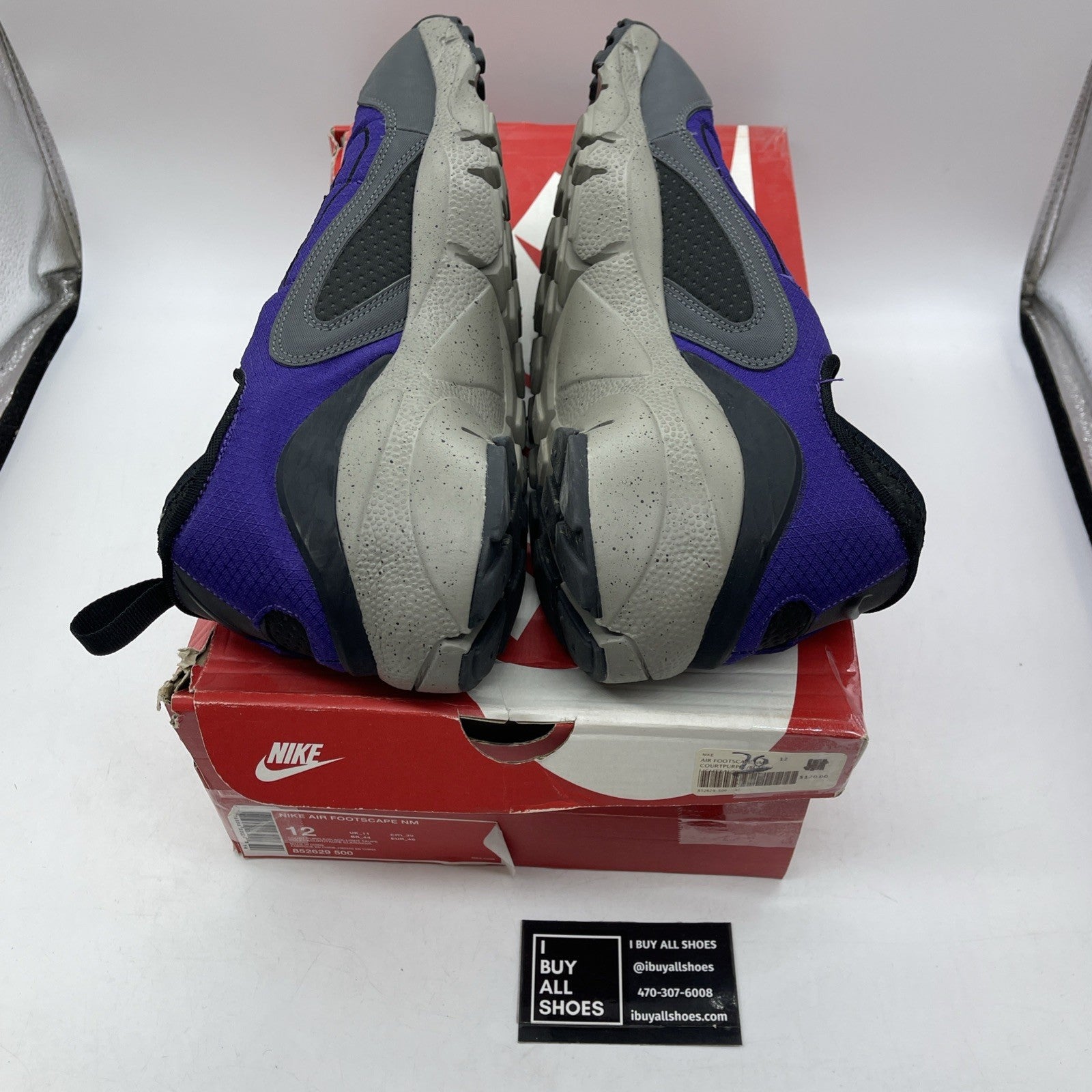 Size 12 - Nike Air Footscape NM Court Purple Black Grey Suede (852629-500)