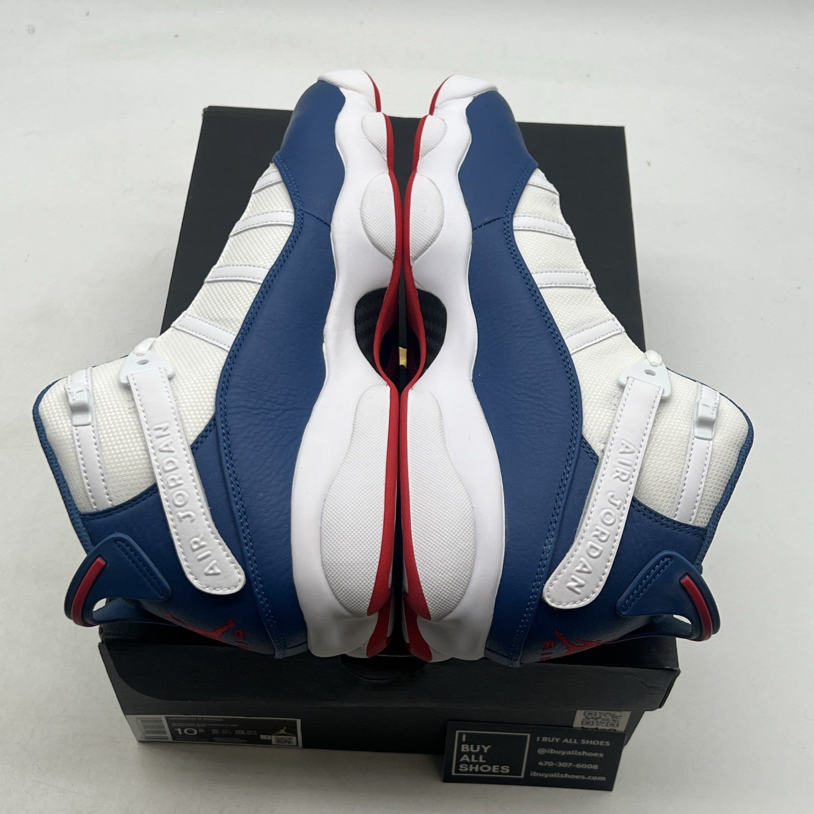 Size 10.5 - Air Jordan 6 Rings True Blue (322992-140)