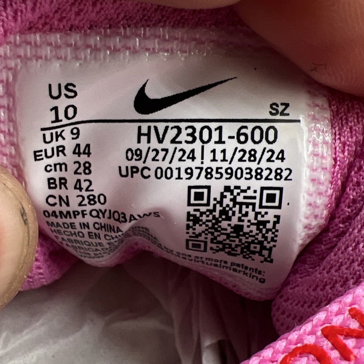Size 10 - Nike Air Max 1 Premium Valentines Day Pack - Playful Pink (HV2301-600)