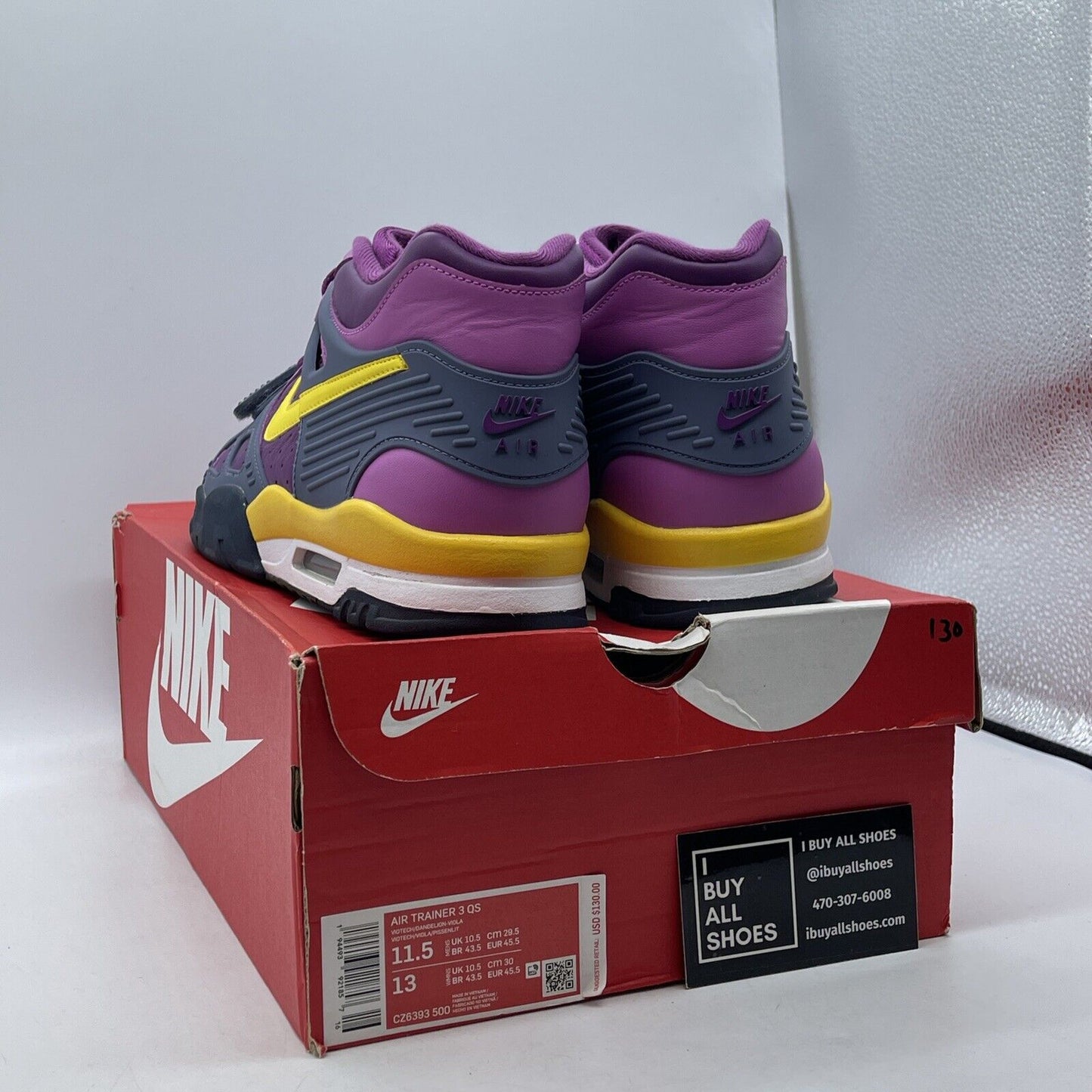 Size 10.5 - Nike Air Trainer 3 Retro 2020 Viotech Purple Leather (CZ6393-500)
