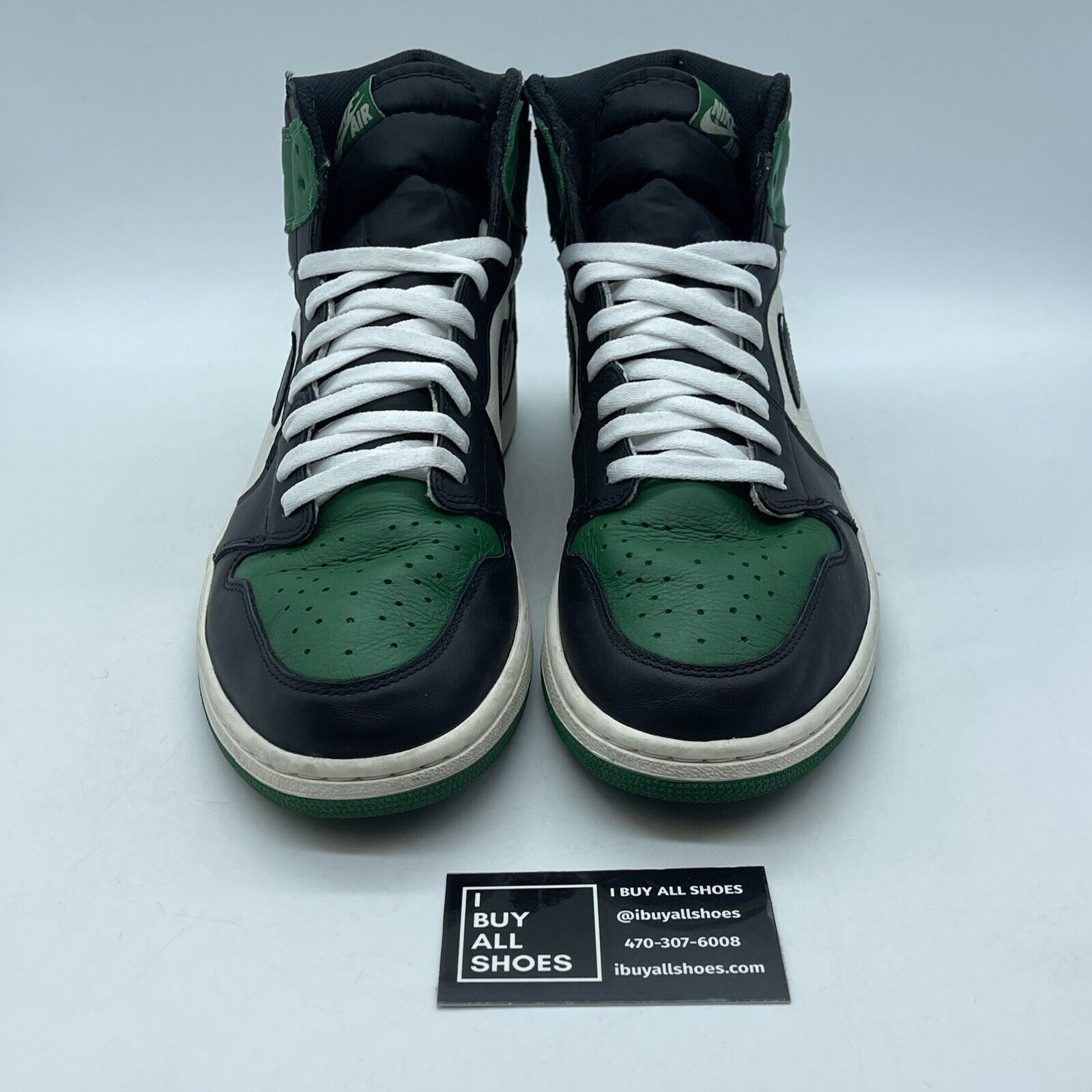 Size 12 - Jordan 1 Retro High OG Pine Green White Black Leather (555088-302)