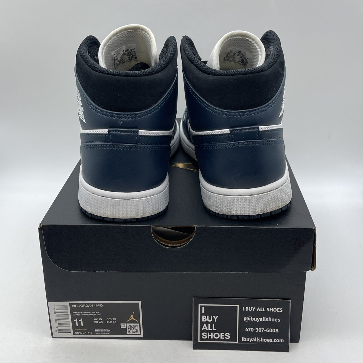 Size 11 - Air Jordan 1 Mid Armory Navy (554724-411)